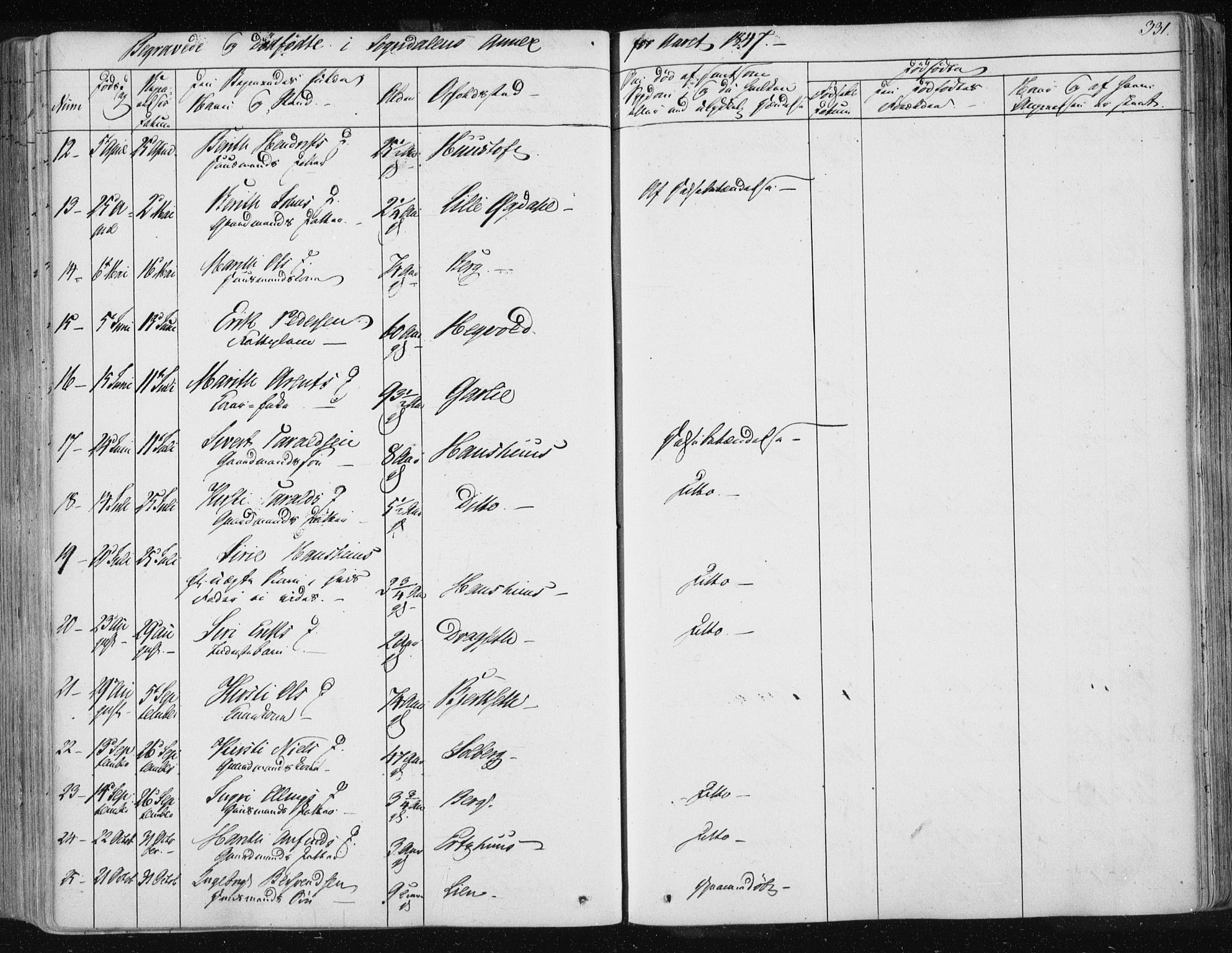Ministerialprotokoller, klokkerbøker og fødselsregistre - Sør-Trøndelag, SAT/A-1456/687/L0999: Parish register (official) no. 687A05 /3, 1843-1848, p. 331