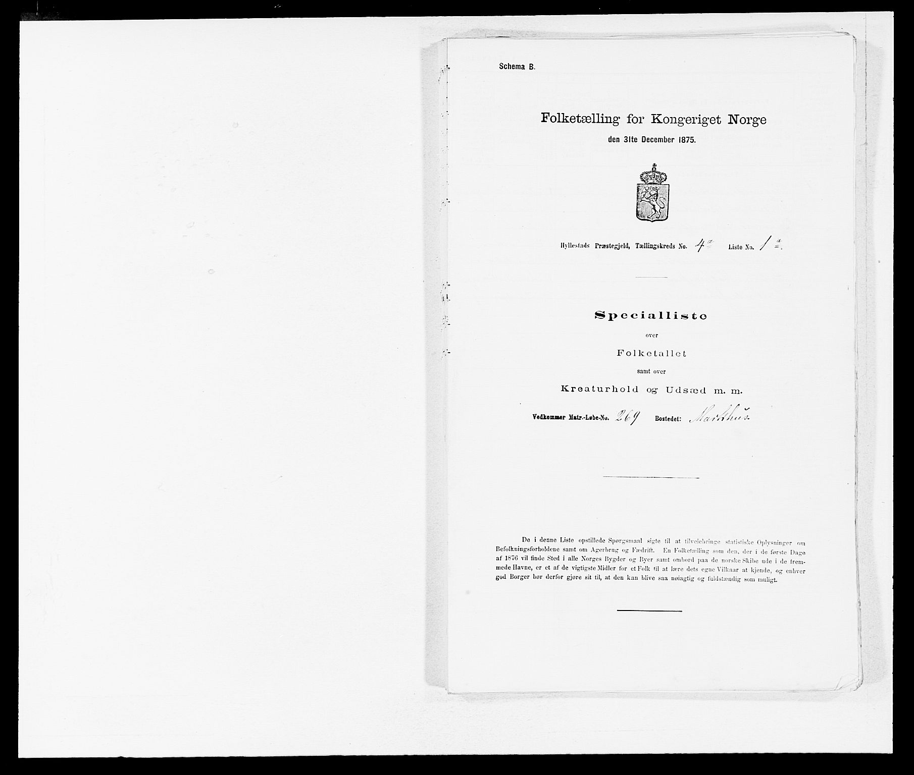 SAB, 1875 census for 1413P Hyllestad, 1875, p. 334