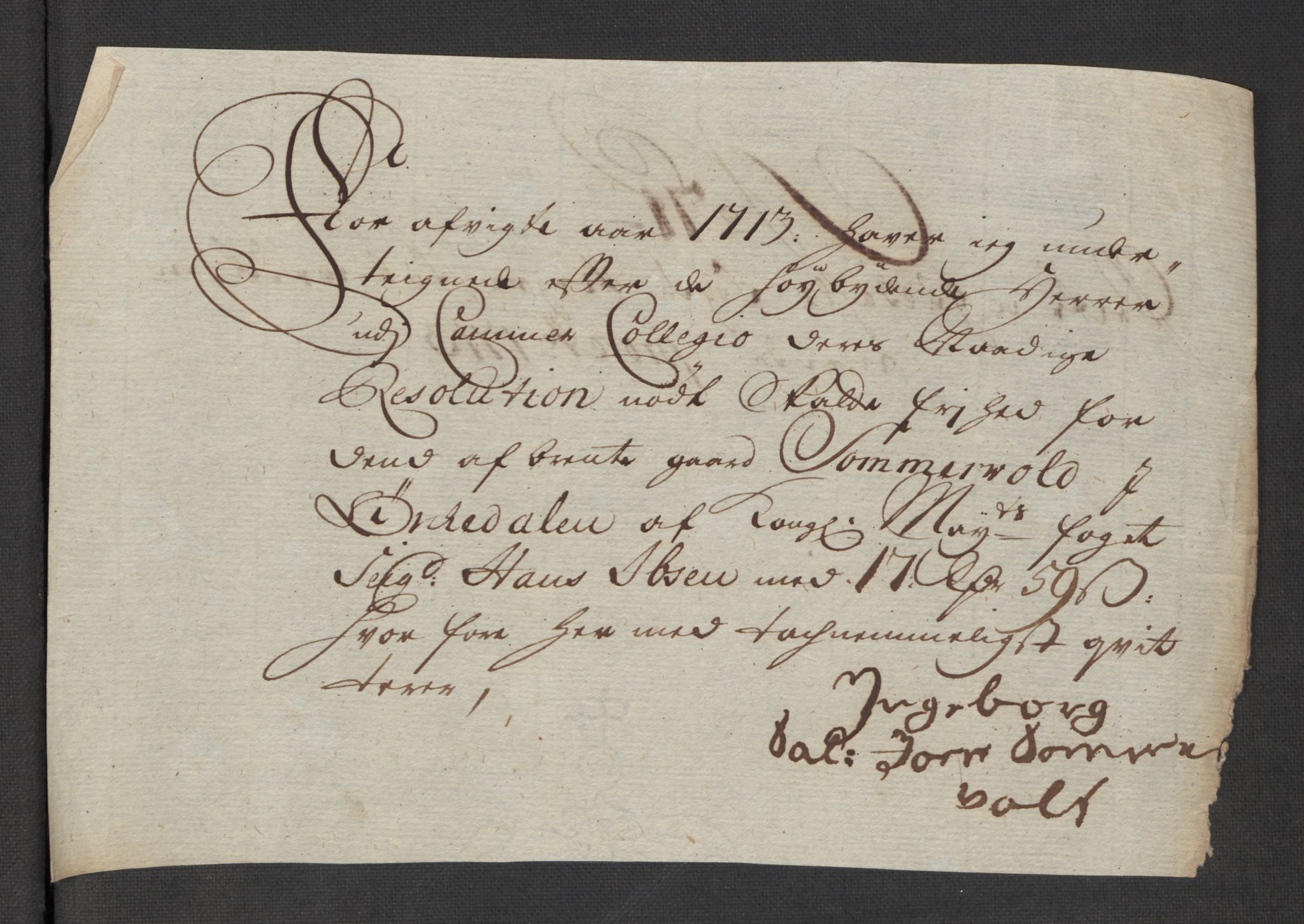 Rentekammeret inntil 1814, Reviderte regnskaper, Fogderegnskap, AV/RA-EA-4092/R60/L3964: Fogderegnskap Orkdal og Gauldal, 1713, p. 527