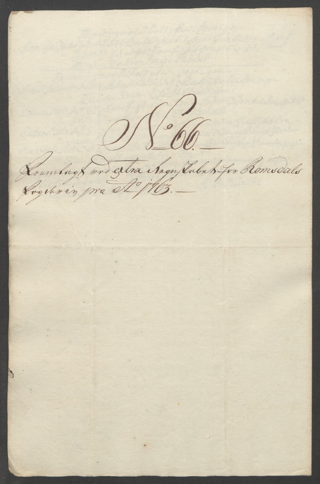 Rentekammeret inntil 1814, Reviderte regnskaper, Fogderegnskap, RA/EA-4092/R55/L3730: Ekstraskatten Romsdal, 1762-1763, p. 510