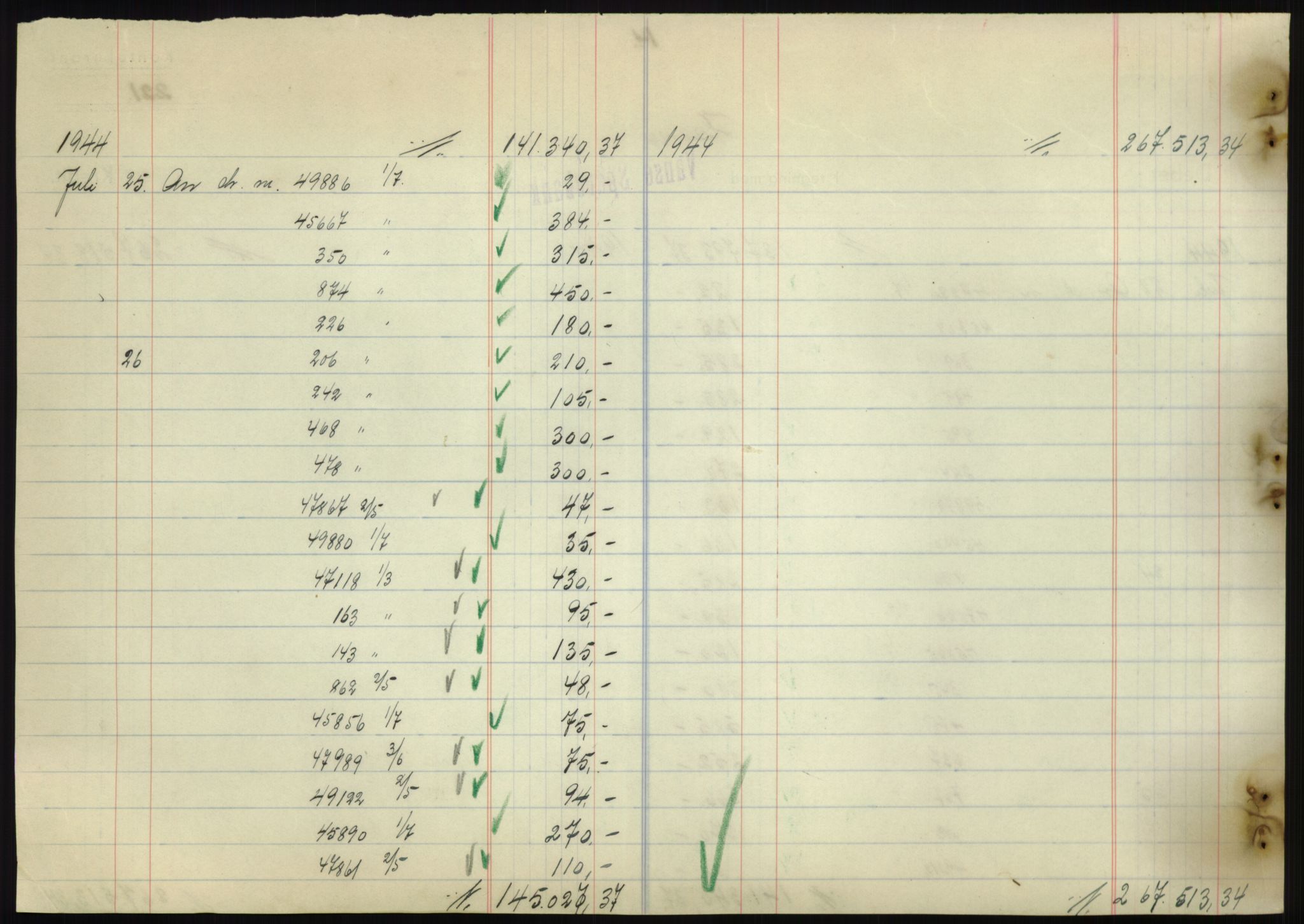 Forsvarsdepartementet, 10. kontor / Oppgjørskontoret, AV/RA-RAFA-1225/D/Db/L0180: Lista oppgjørskontor, 1942-1952, p. 2218