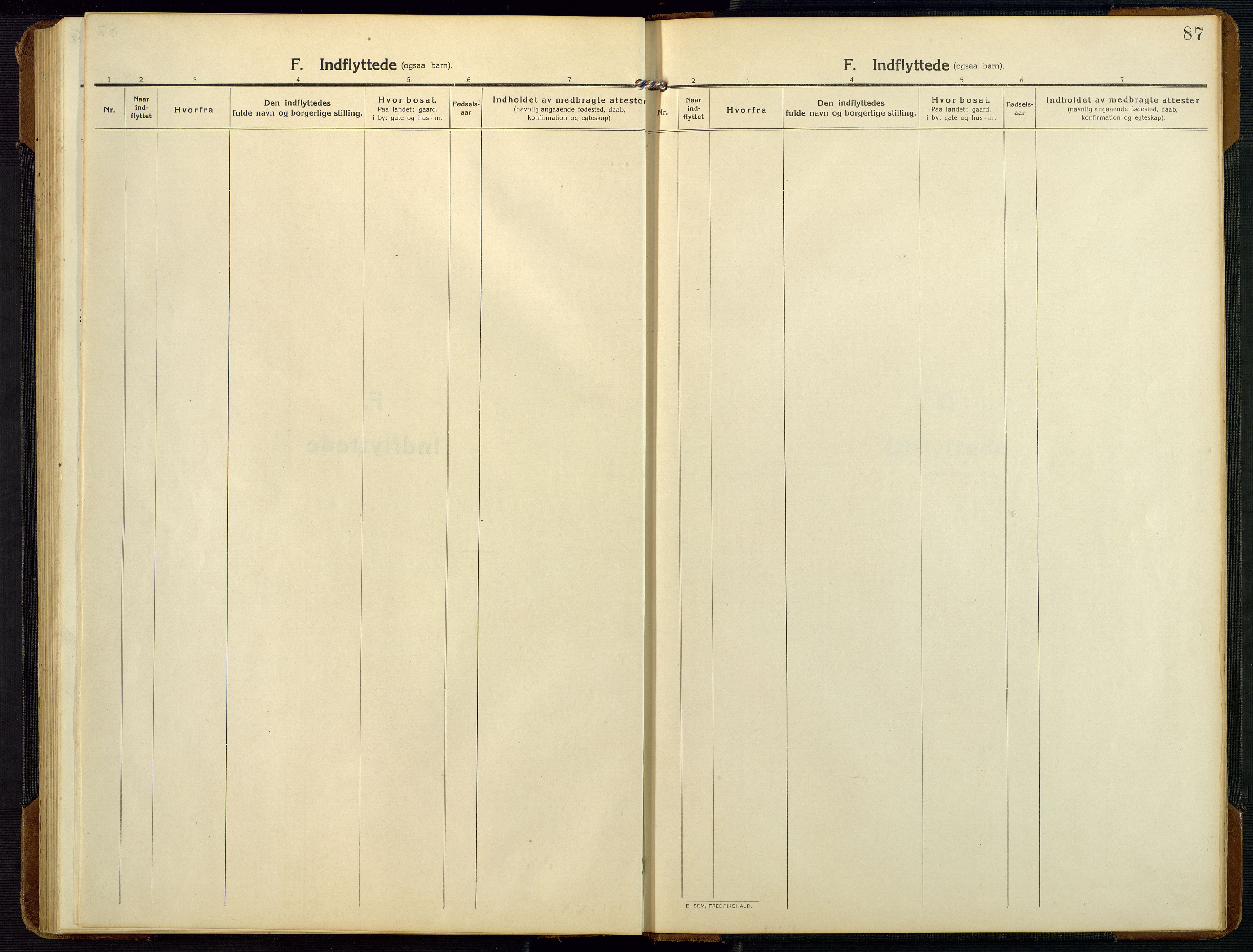 Bygland sokneprestkontor, AV/SAK-1111-0006/F/Fb/Fbc/L0003: Parish register (copy) no. B 3, 1916-1975, p. 87