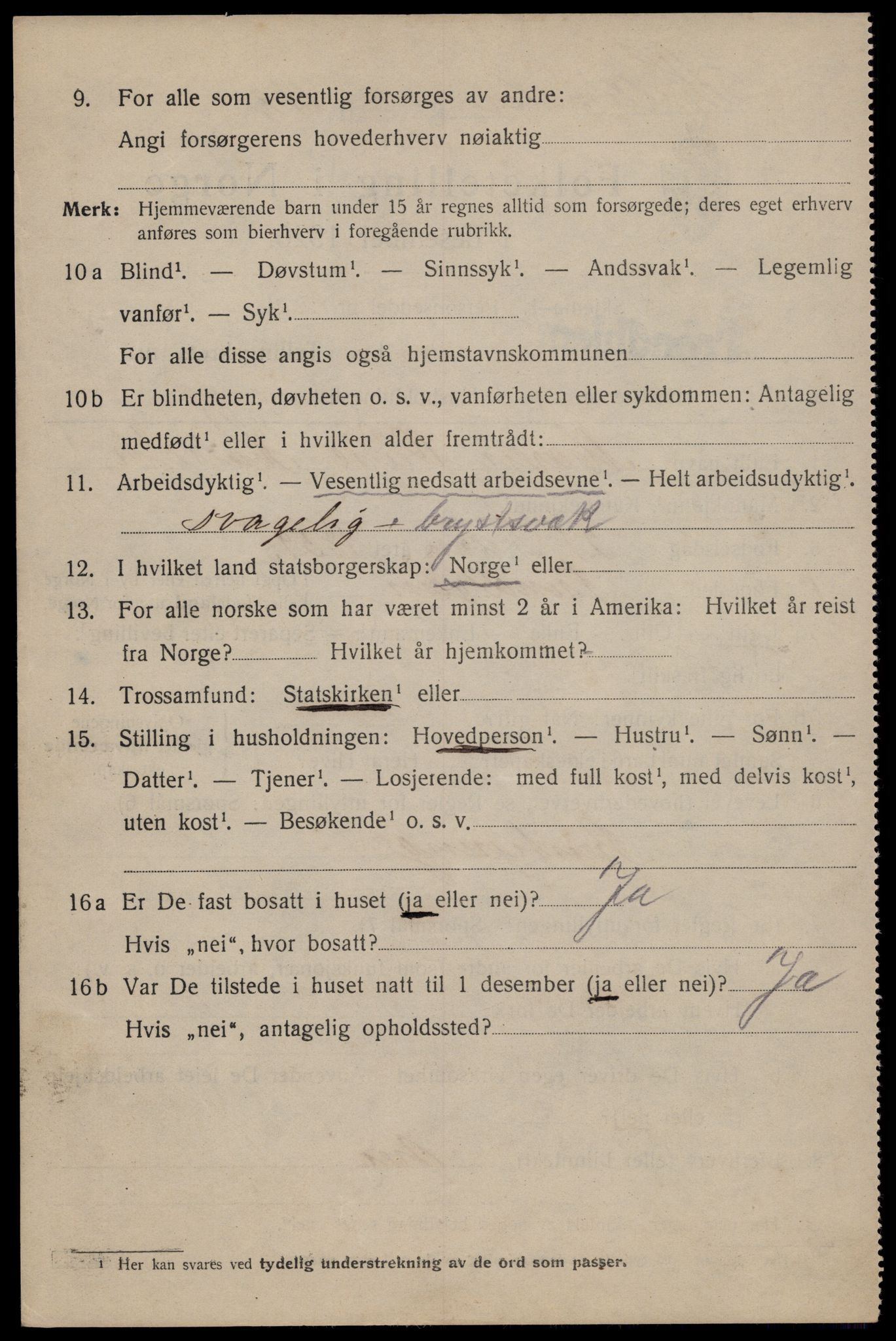 SAT, 1920 census for Trondheim, 1920, p. 42355