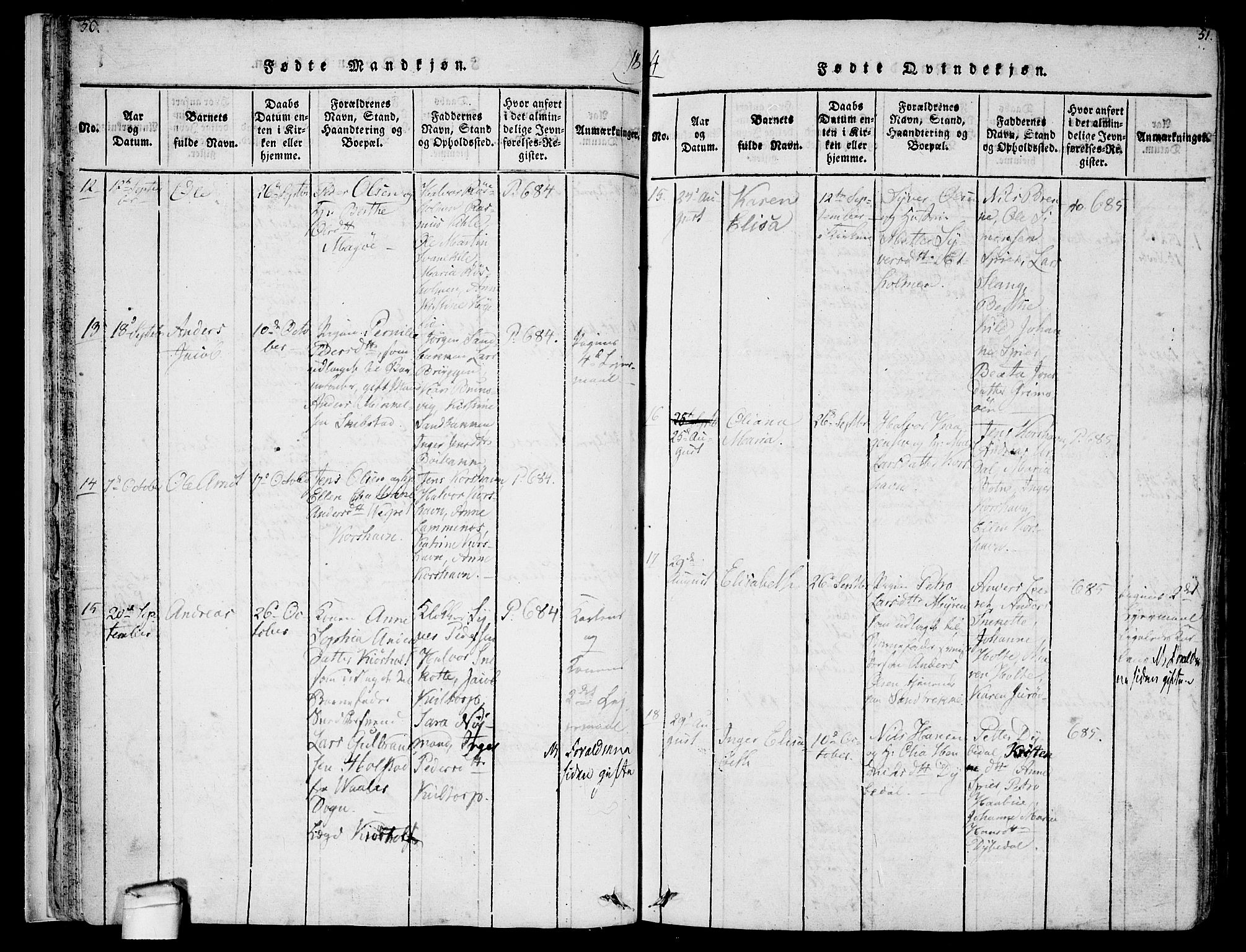 Hvaler prestekontor Kirkebøker, SAO/A-2001/F/Fa/L0005: Parish register (official) no. I 5, 1816-1845, p. 50-51