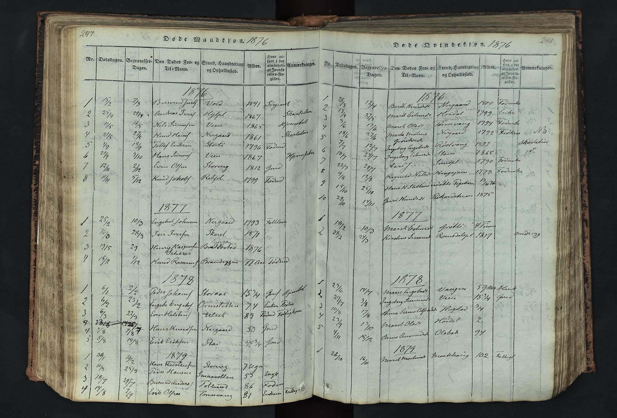 Kvikne prestekontor, AV/SAH-PREST-064/H/Ha/Hab/L0001: Parish register (copy) no. 1, 1815-1895, p. 247-248