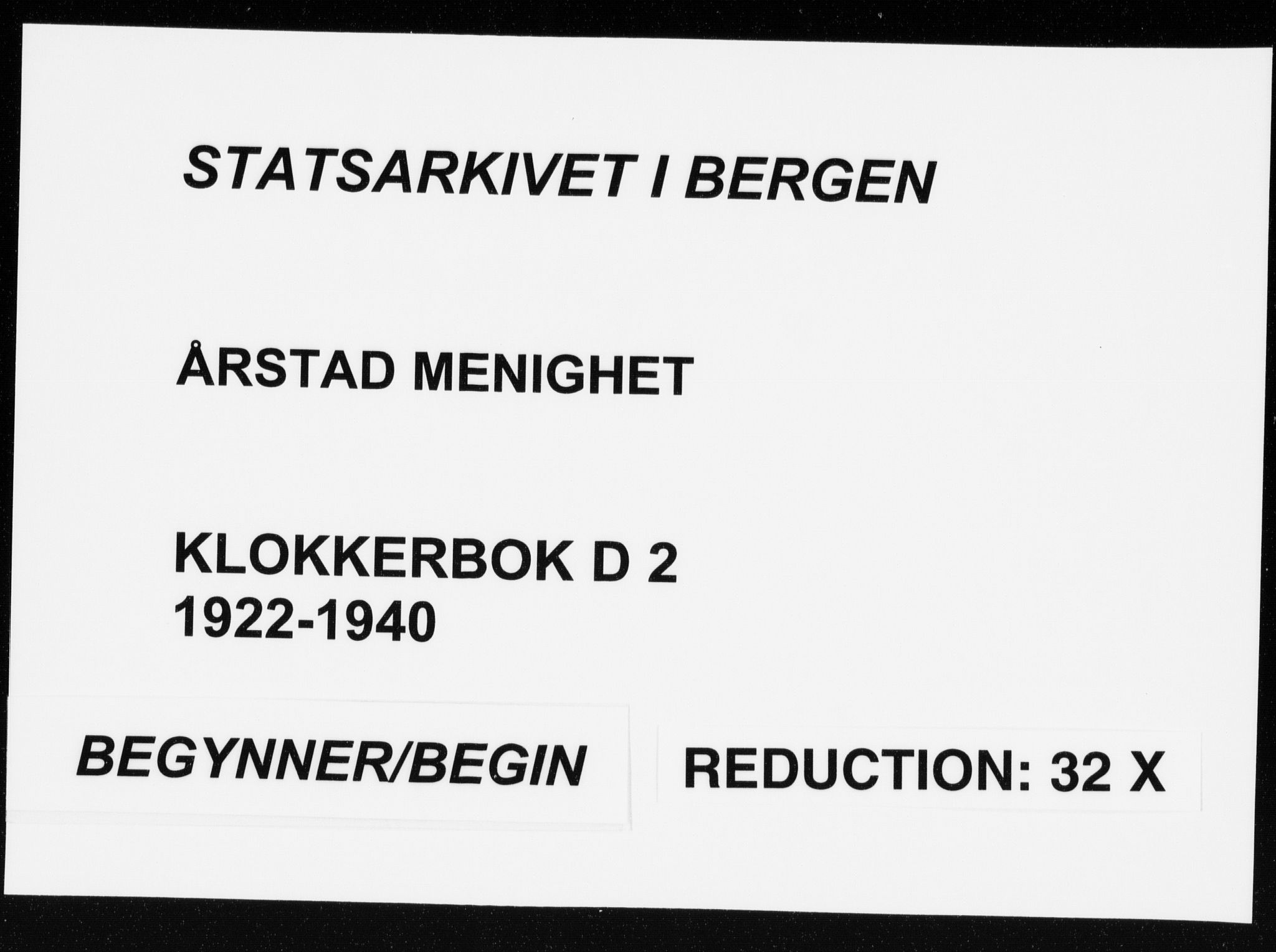 Årstad Sokneprestembete, AV/SAB-A-79301/H/Hab/L0025: Parish register (copy) no. D 2, 1922-1940