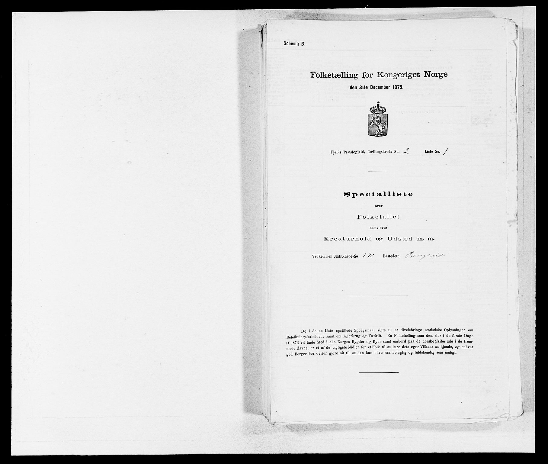 SAB, 1875 census for 1246P Fjell, 1875, p. 131