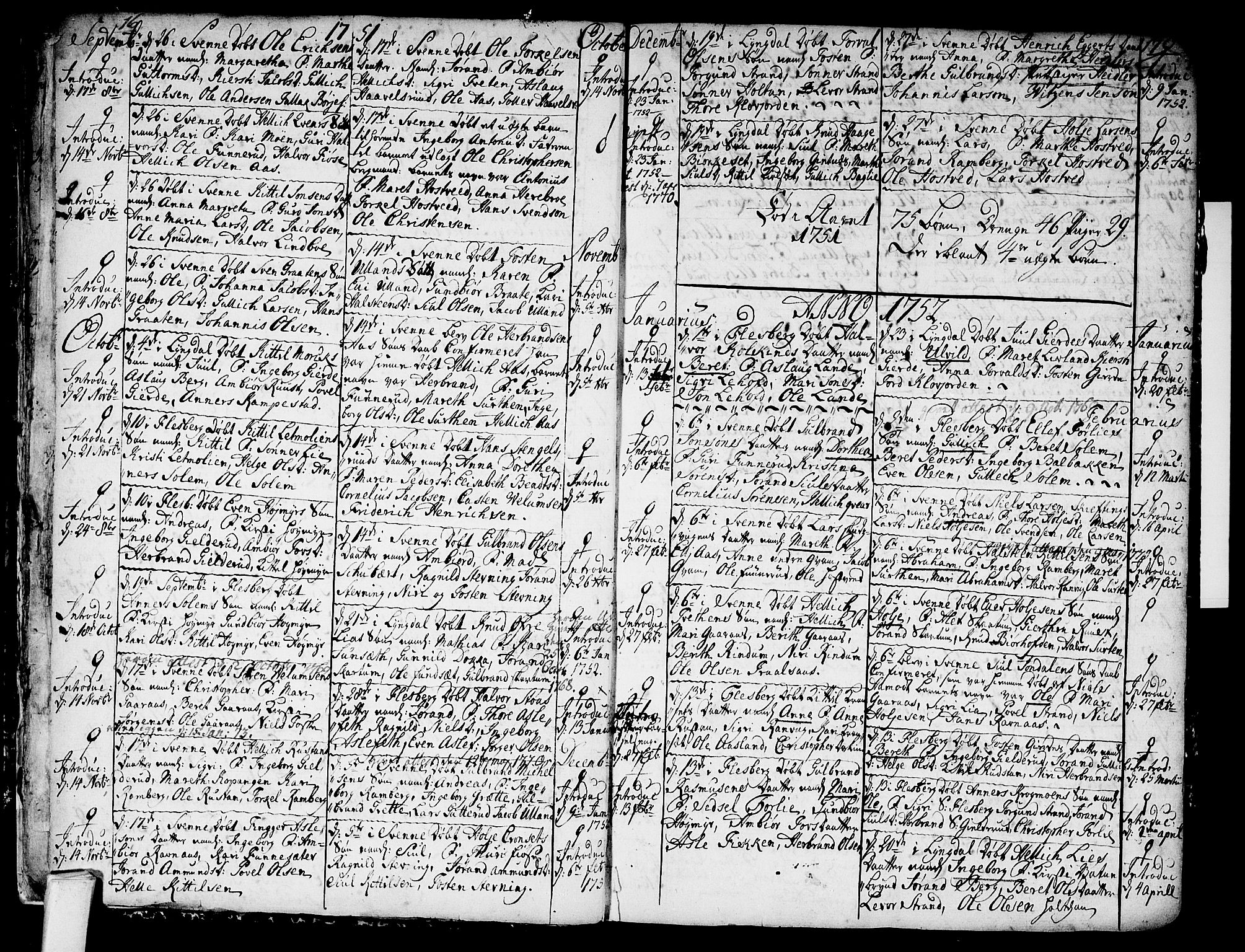 Flesberg kirkebøker, SAKO/A-18/F/Fa/L0003: Parish register (official) no. I 3, 1748-1790, p. 16-17