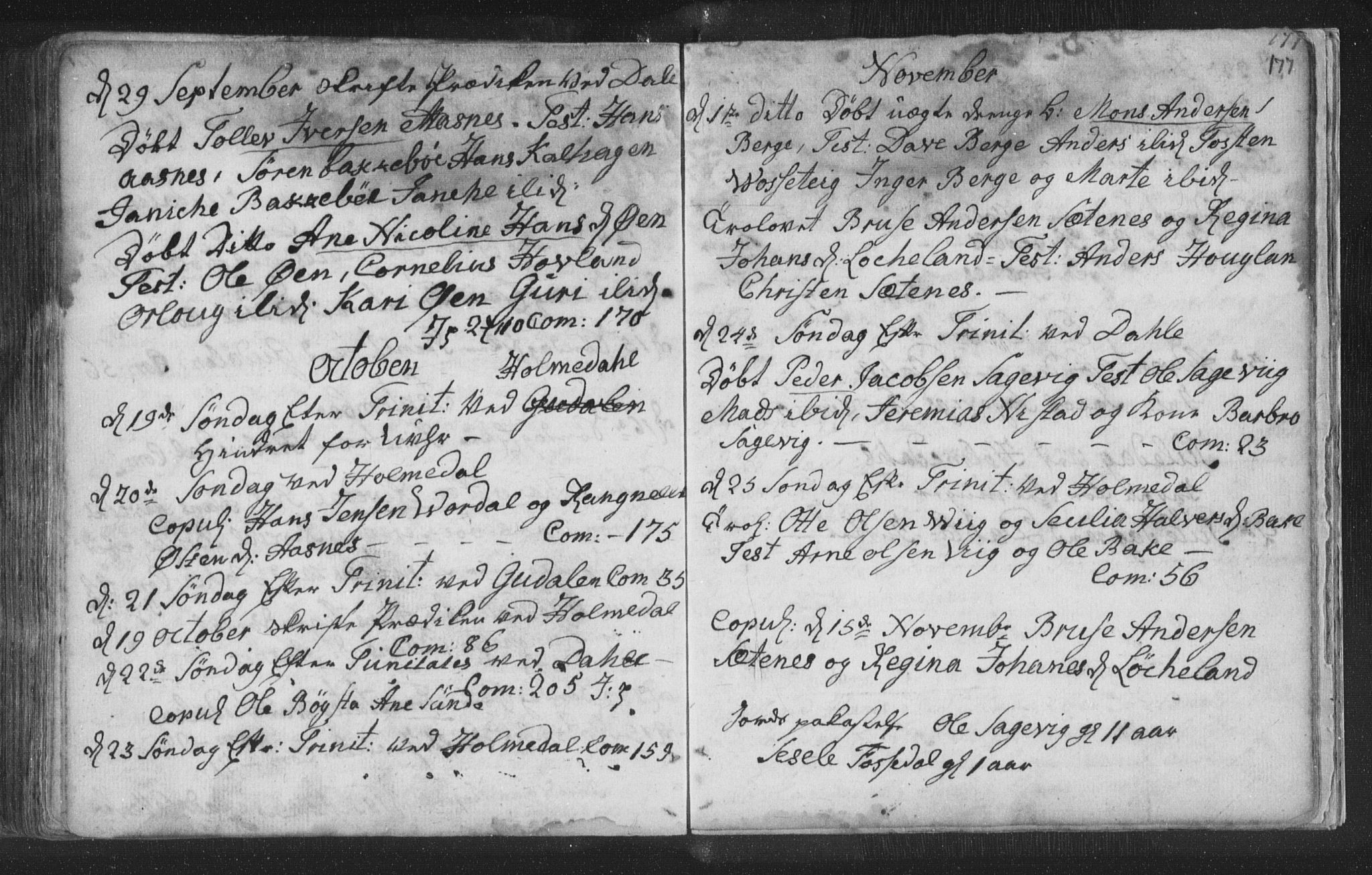 Fjaler sokneprestembete, AV/SAB-A-79801/H/Haa/Haaa/L0002: Parish register (official) no. A 2, 1779-1798, p. 177