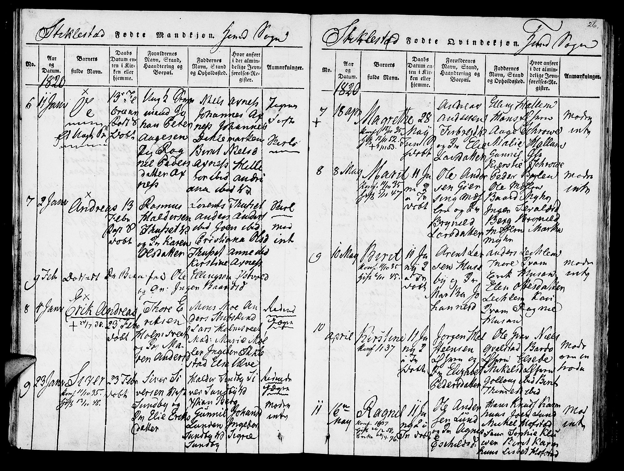 Ministerialprotokoller, klokkerbøker og fødselsregistre - Nord-Trøndelag, SAT/A-1458/723/L0234: Parish register (official) no. 723A05 /1, 1816-1840, p. 26