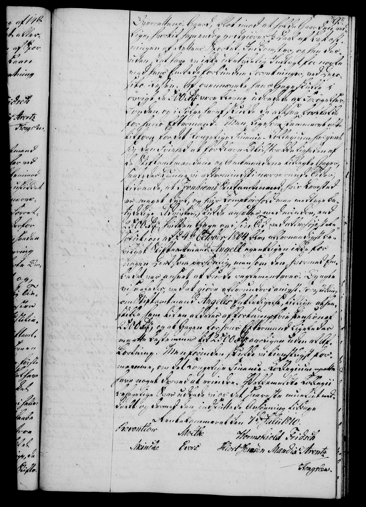 Rentekammeret, Kammerkanselliet, RA/EA-3111/G/Gg/Gga/L0019: Norsk ekspedisjonsprotokoll med register (merket RK 53.19), 1807-1810, p. 393