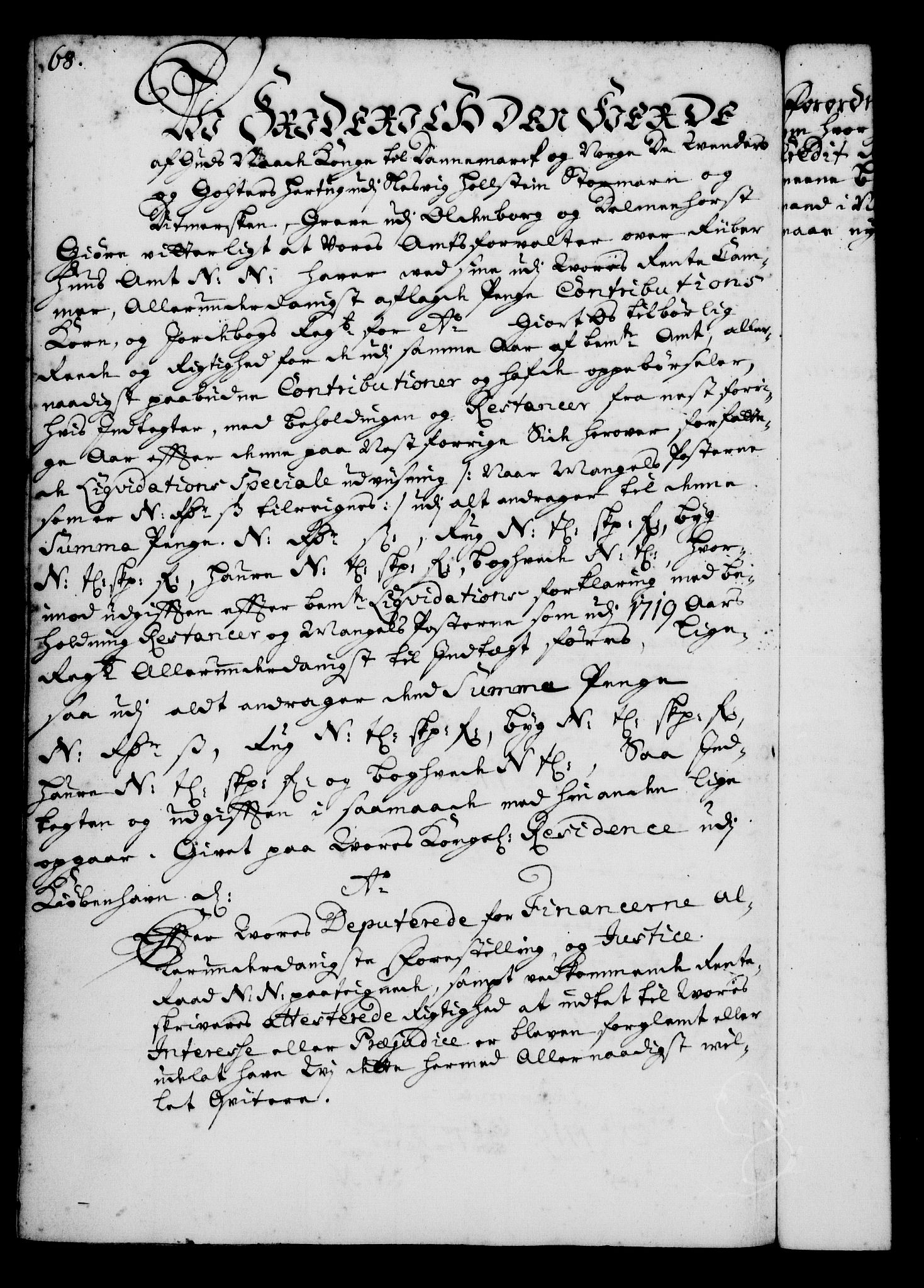 Rentekammeret, Kammerkanselliet, RA/EA-3111/G/Gg/Gga/L0001: Norsk ekspedisjonsprotokoll med register (merket RK 53.1), 1720-1723, p. 68