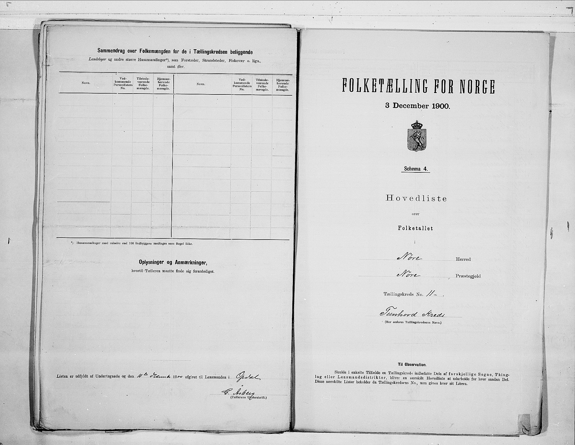 RA, 1900 census for Nore, 1900, p. 24