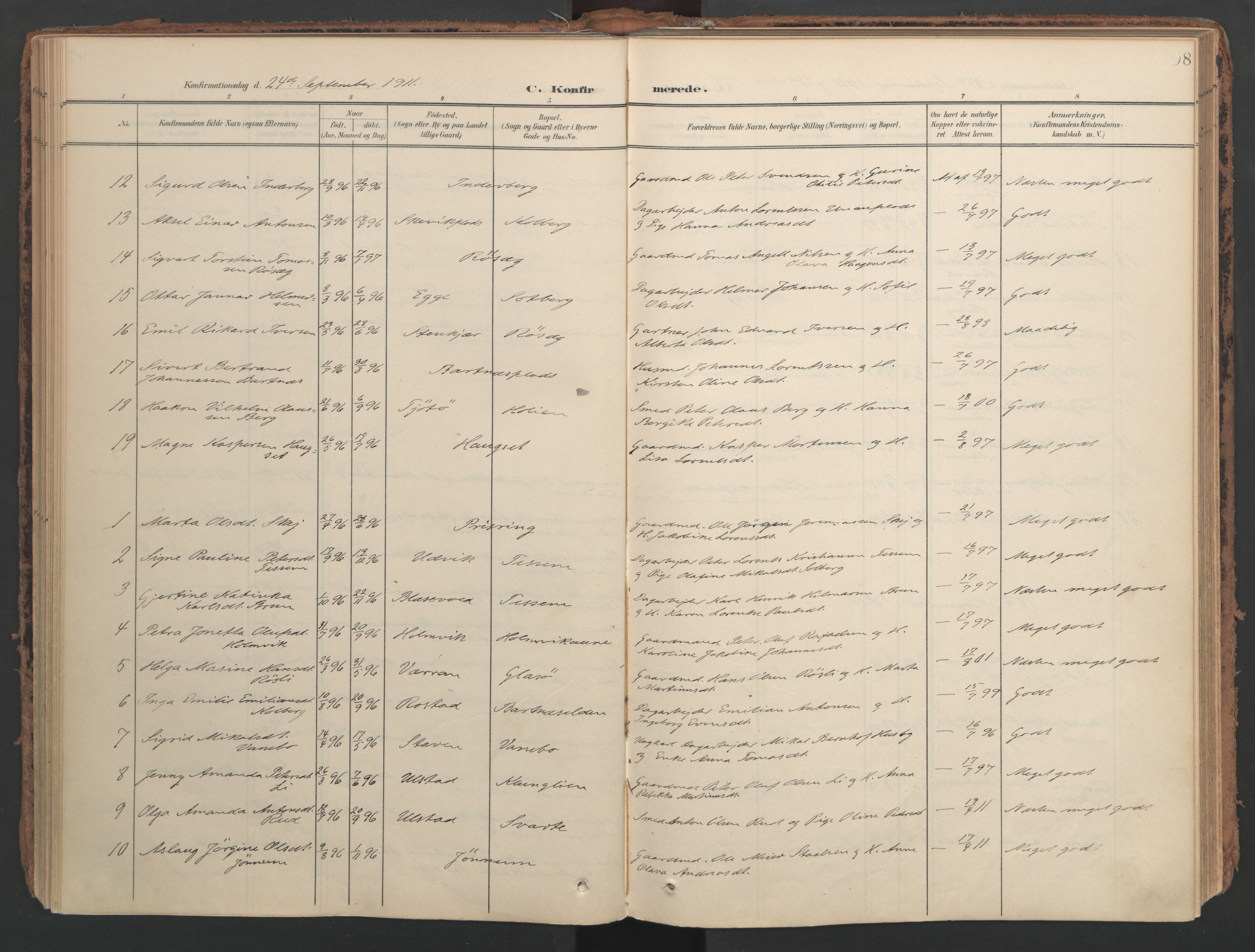 Ministerialprotokoller, klokkerbøker og fødselsregistre - Nord-Trøndelag, SAT/A-1458/741/L0397: Parish register (official) no. 741A11, 1901-1911, p. 98