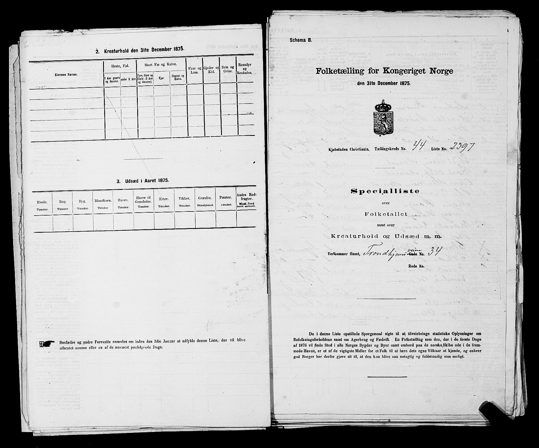 RA, 1875 census for 0301 Kristiania, 1875, p. 6713