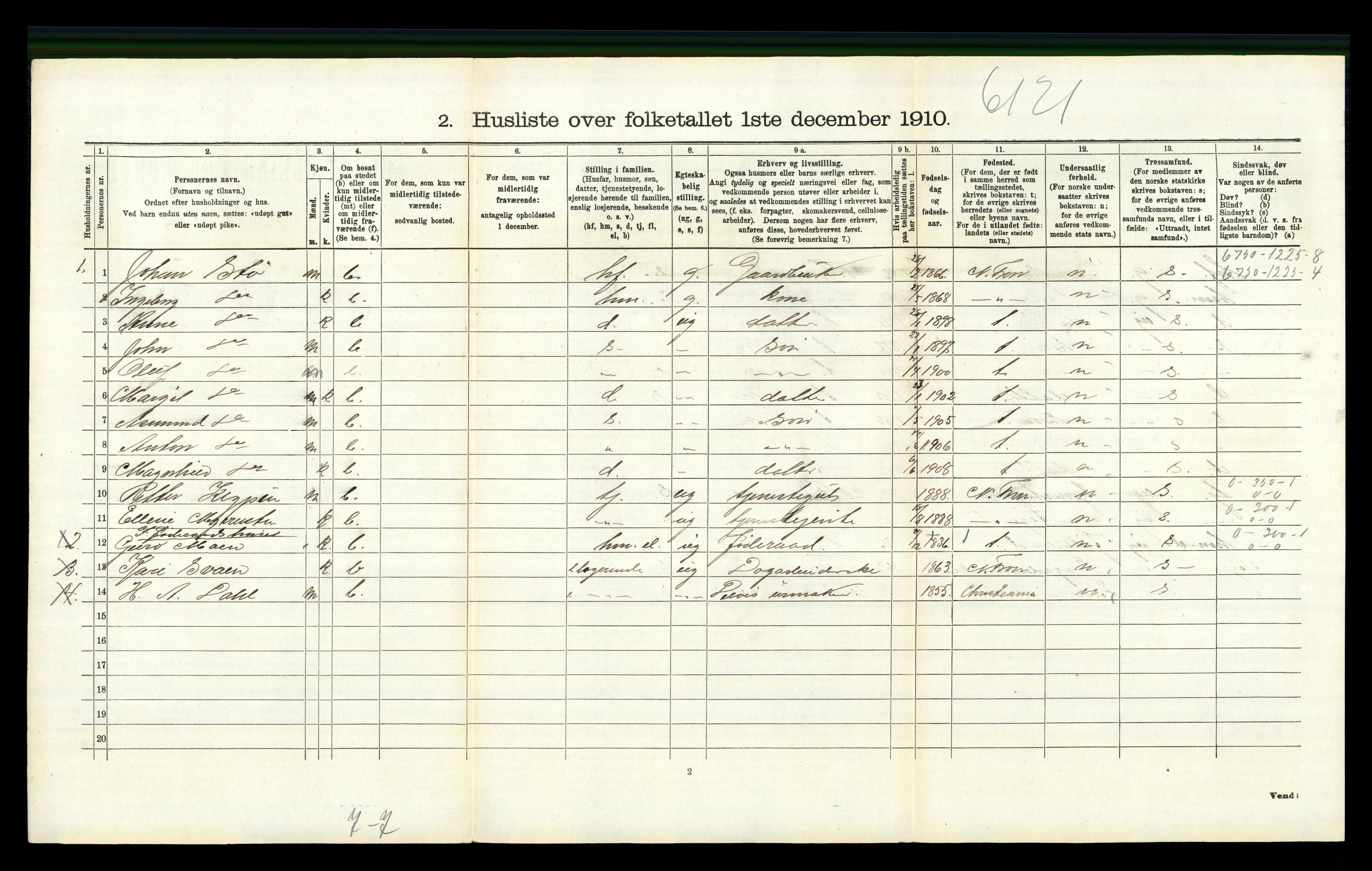 RA, 1910 census for Nord-Fron, 1910, p. 941