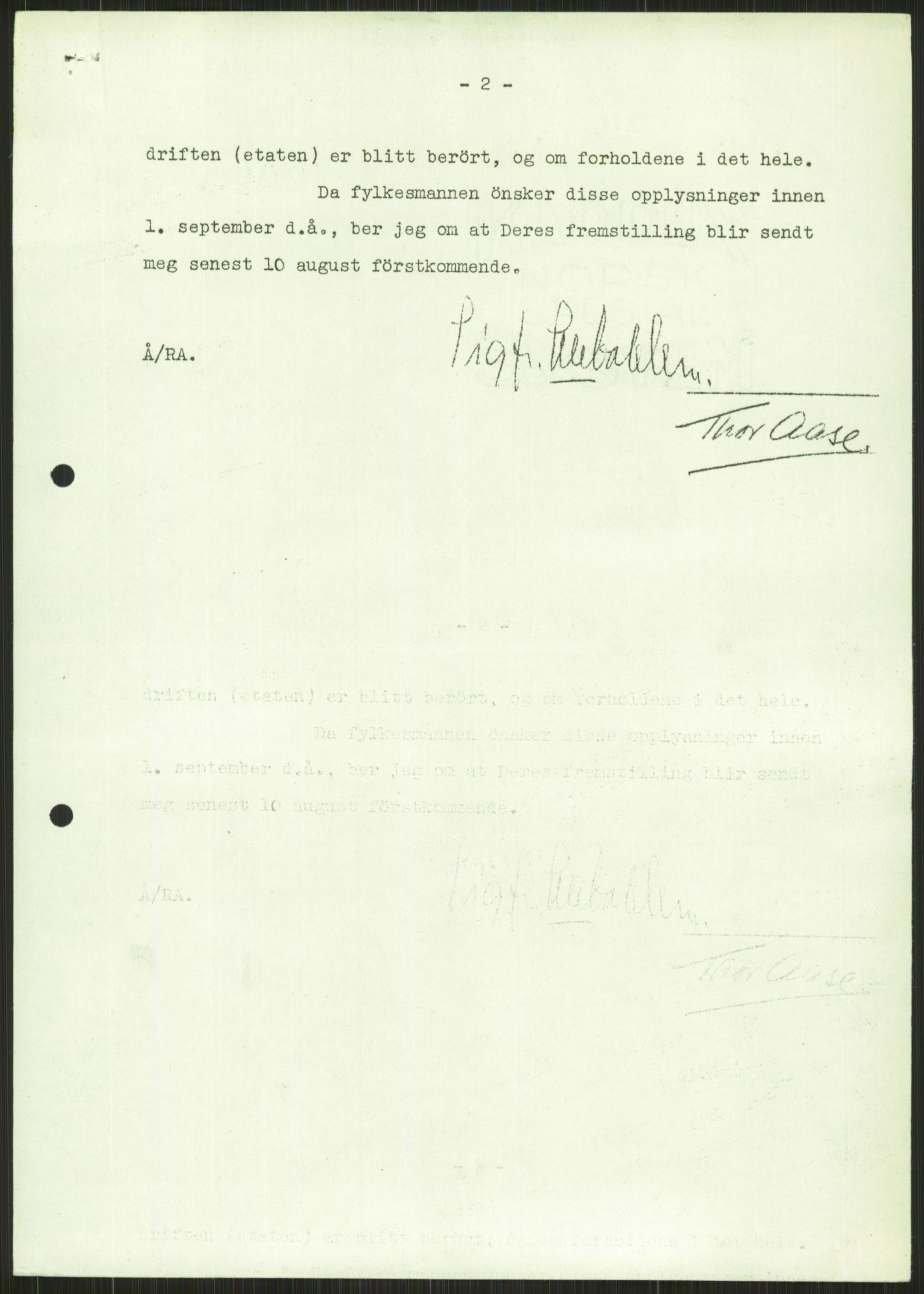 Forsvaret, Forsvarets krigshistoriske avdeling, RA/RAFA-2017/Y/Ya/L0016: II-C-11-31 - Fylkesmenn.  Rapporter om krigsbegivenhetene 1940., 1940, p. 257