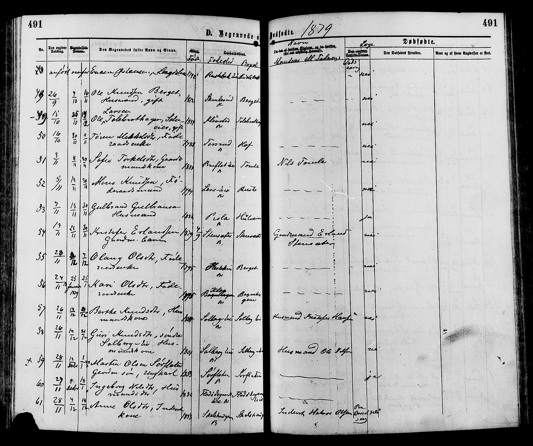 Sør-Aurdal prestekontor, AV/SAH-PREST-128/H/Ha/Haa/L0008: Parish register (official) no. 8, 1877-1885, p. 491