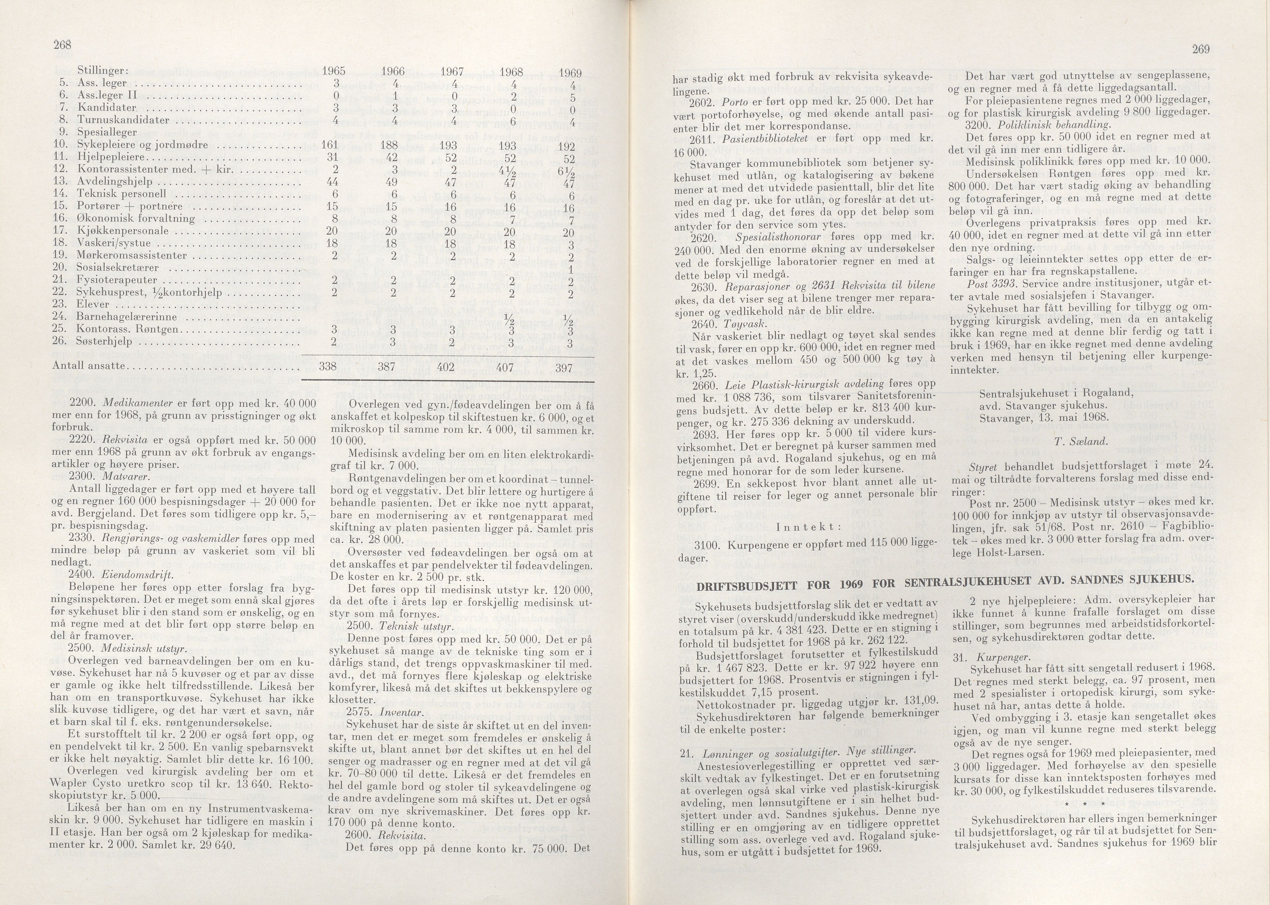 Rogaland fylkeskommune - Fylkesrådmannen , IKAR/A-900/A/Aa/Aaa/L0088: Møtebok , 1968, p. 268-269