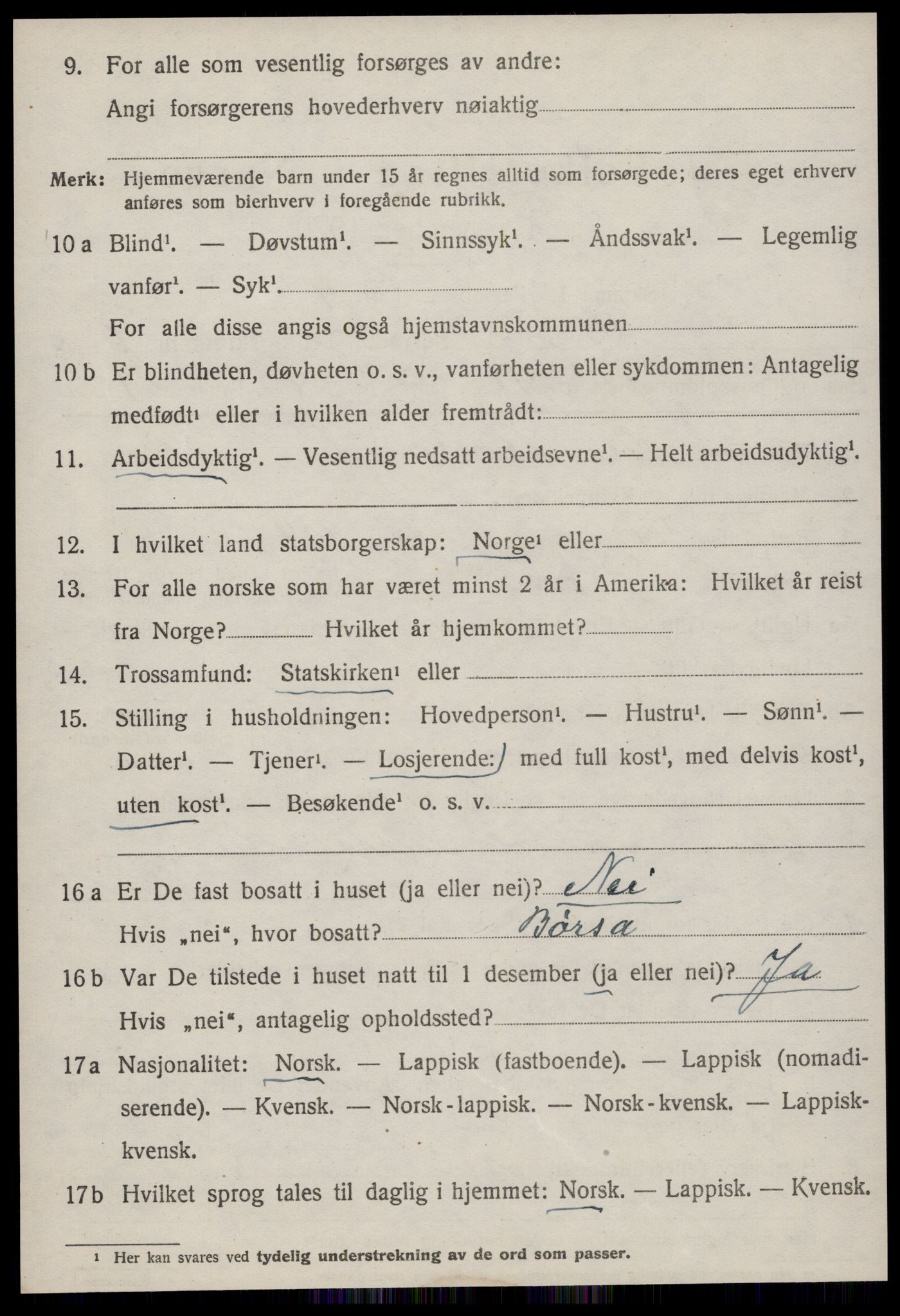 SAT, 1920 census for Strinda, 1920, p. 15811