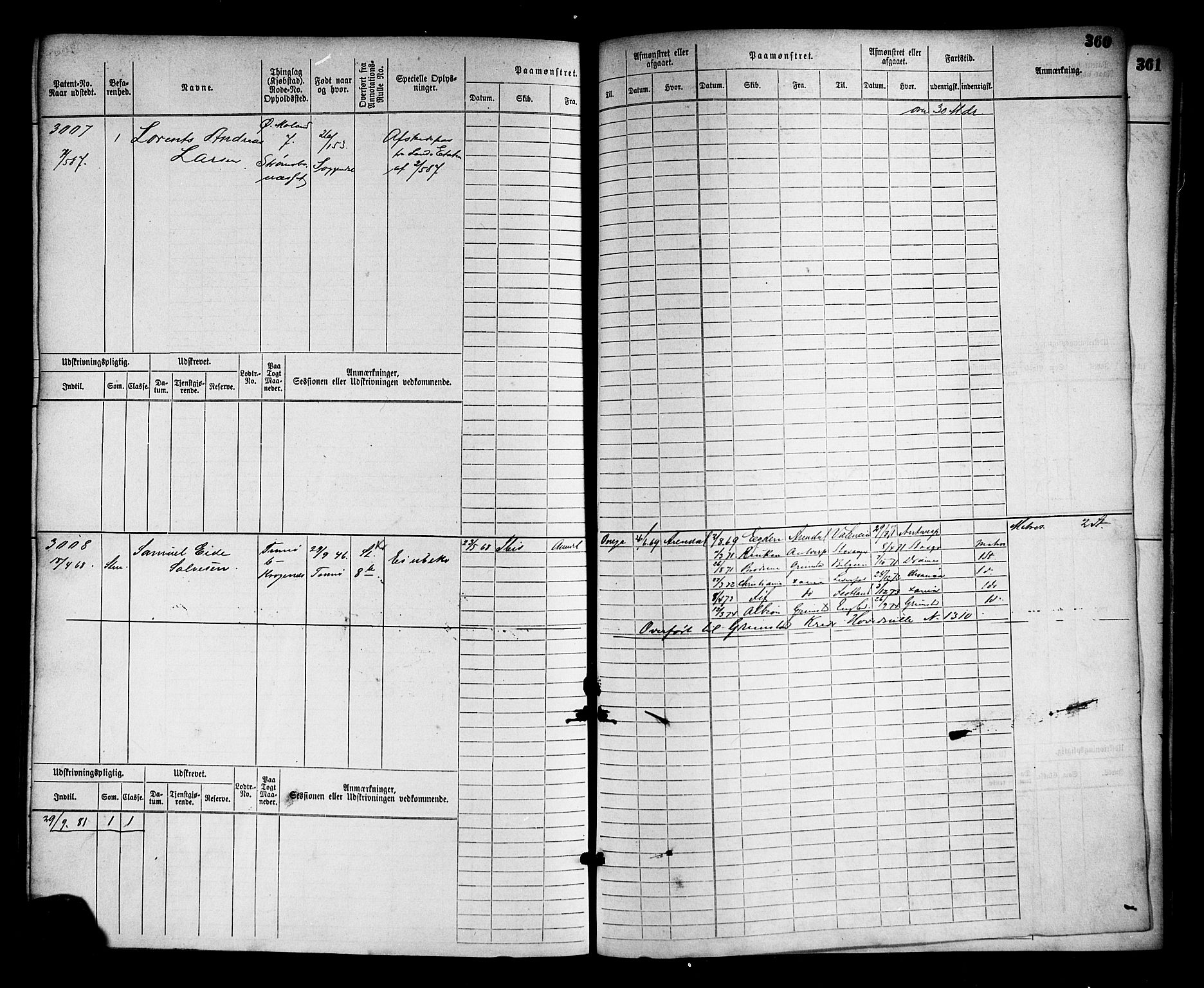 Arendal mønstringskrets, SAK/2031-0012/F/Fb/L0013: Hovedrulle nr 2291-3044, S-11, 1868-1885, p. 367