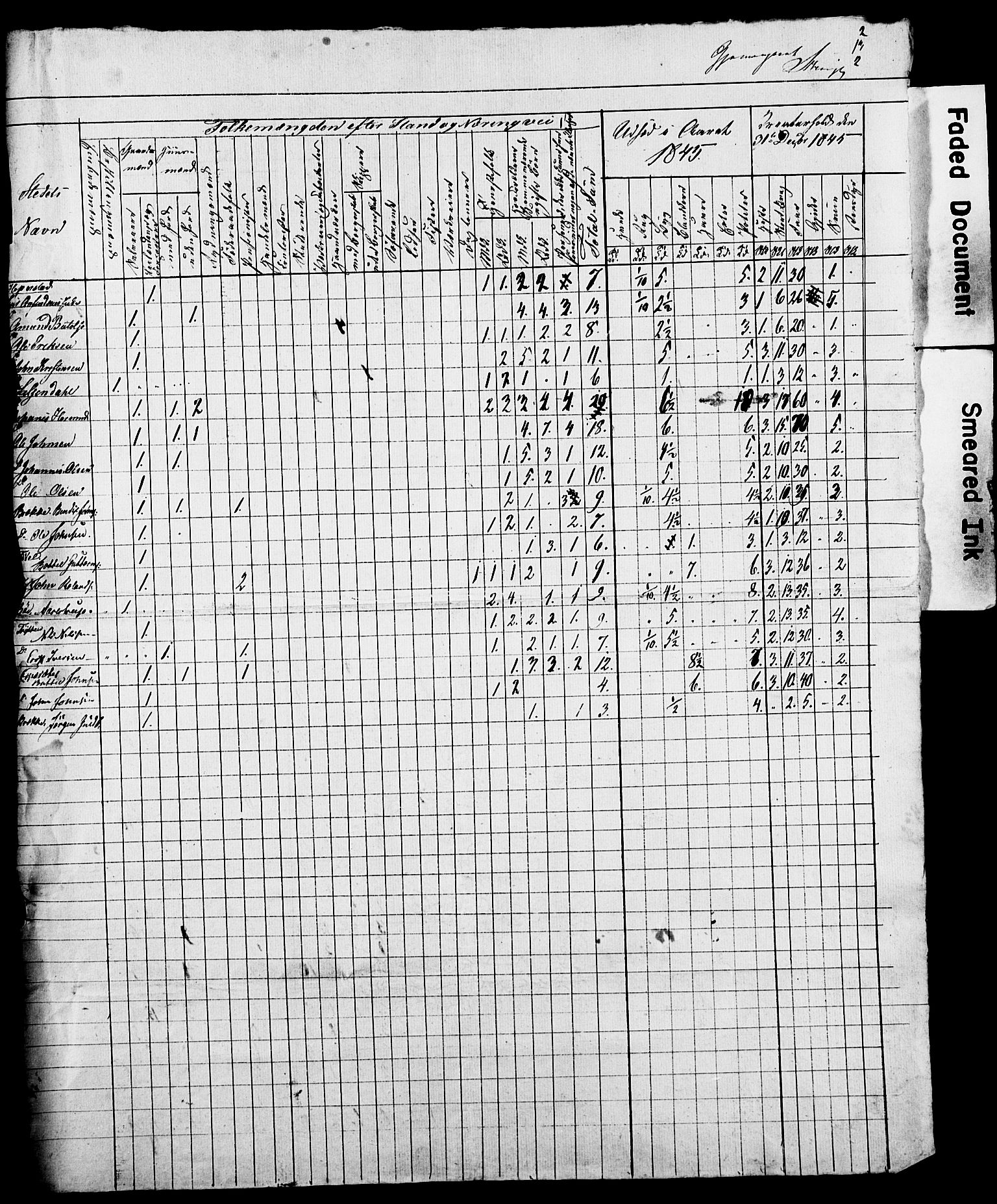 , Census 1845 for Vik, 1845, p. 8