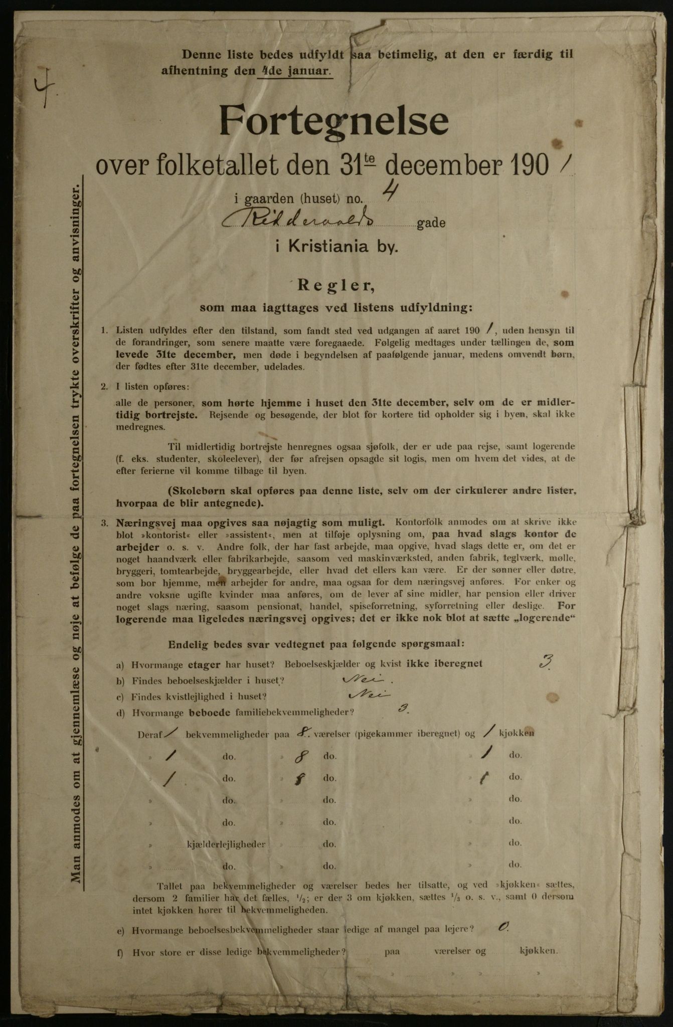 OBA, Municipal Census 1901 for Kristiania, 1901, p. 12742