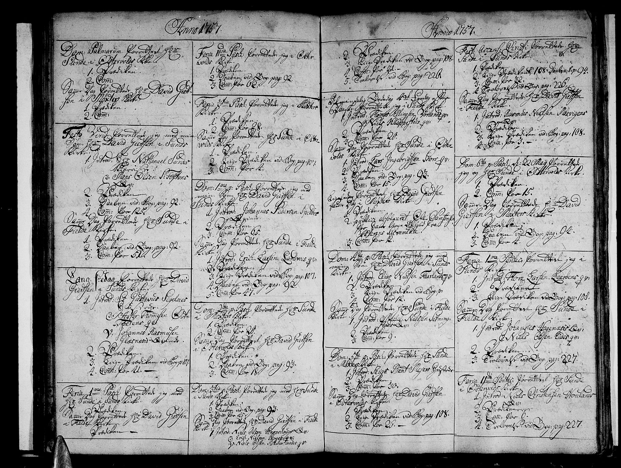 Sund sokneprestembete, AV/SAB-A-99930: Parish register (official) no. A 3, 1740-1769