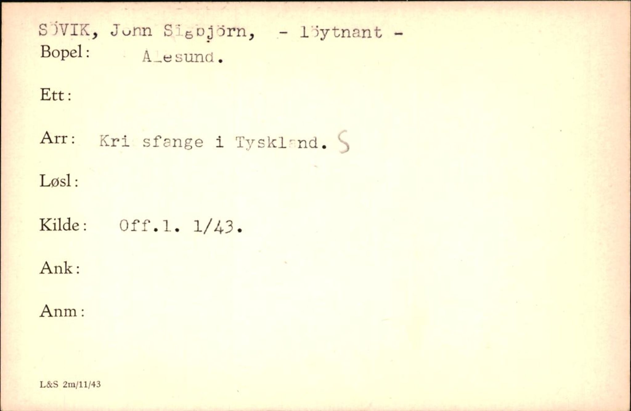 Forsvaret, Forsvarets krigshistoriske avdeling, AV/RA-RAFA-2017/Y/Yf/L0200: II-C-11-2102  -  Norske krigsfanger i Tyskland, 1940-1945, p. 1038