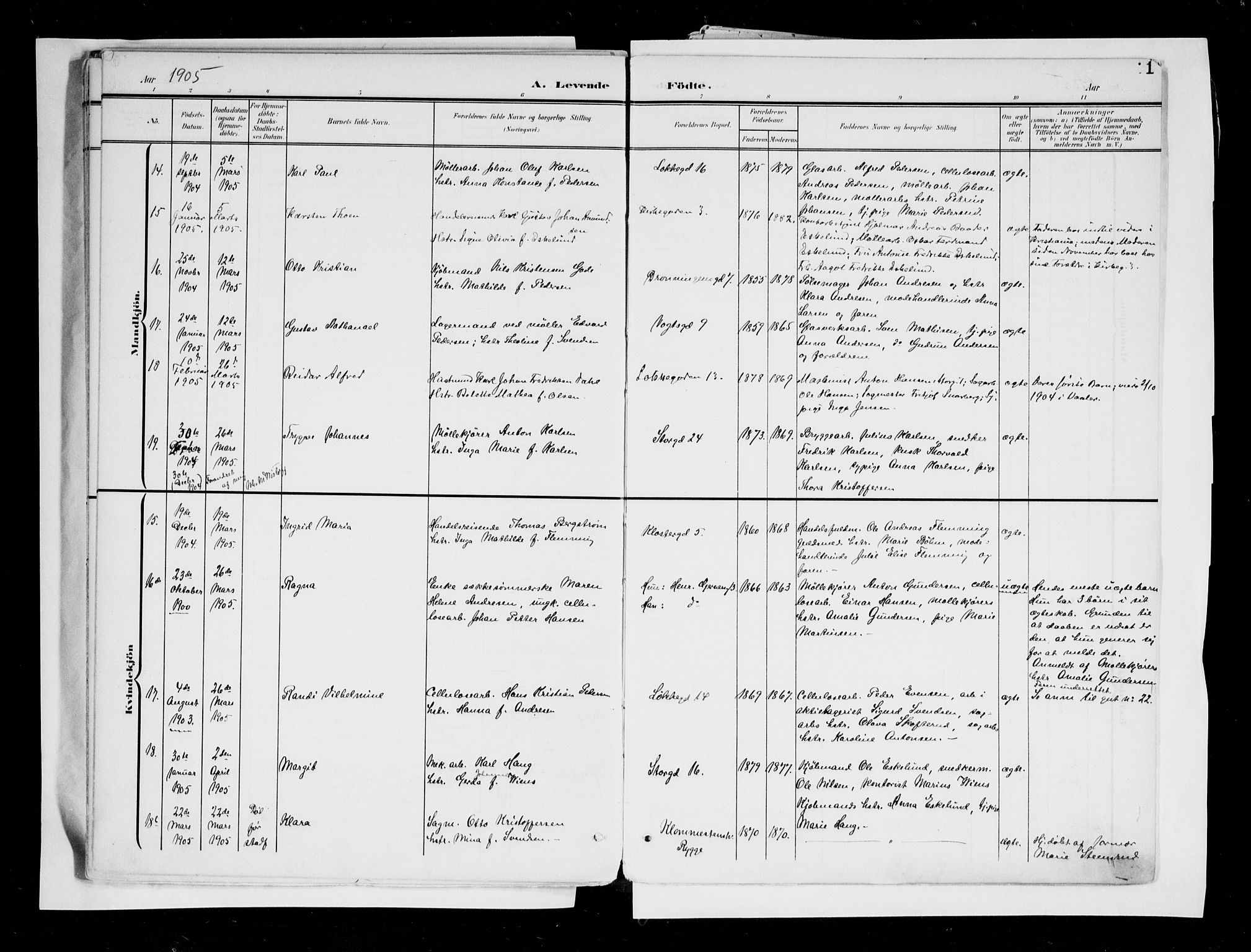 Moss prestekontor Kirkebøker, AV/SAO-A-2003/F/Fb/L0004: Parish register (official) no. II 4, 1902-1912, p. 71