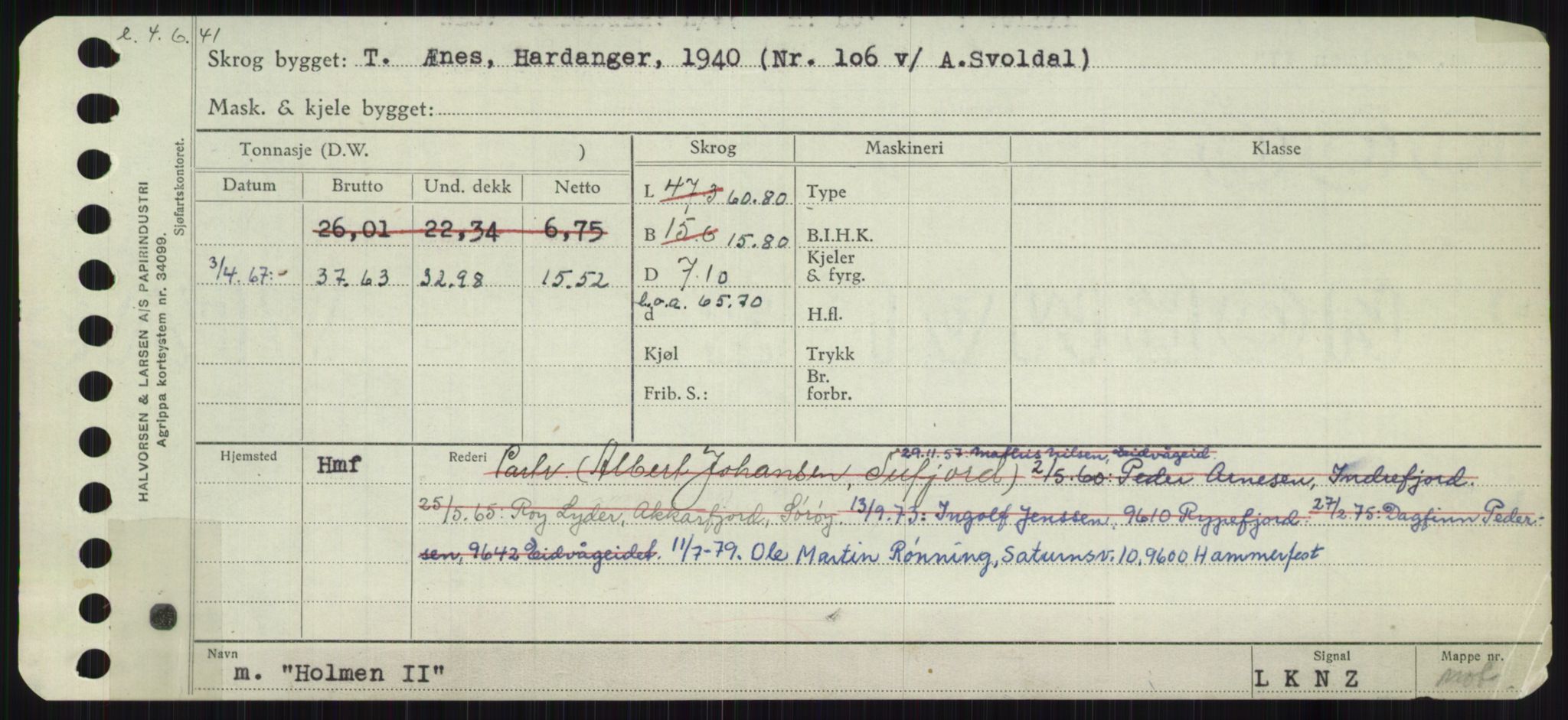 Sjøfartsdirektoratet med forløpere, Skipsmålingen, AV/RA-S-1627/H/Ha/L0003/0001: Fartøy, Hilm-Mar / Fartøy, Hilm-Kol, p. 57