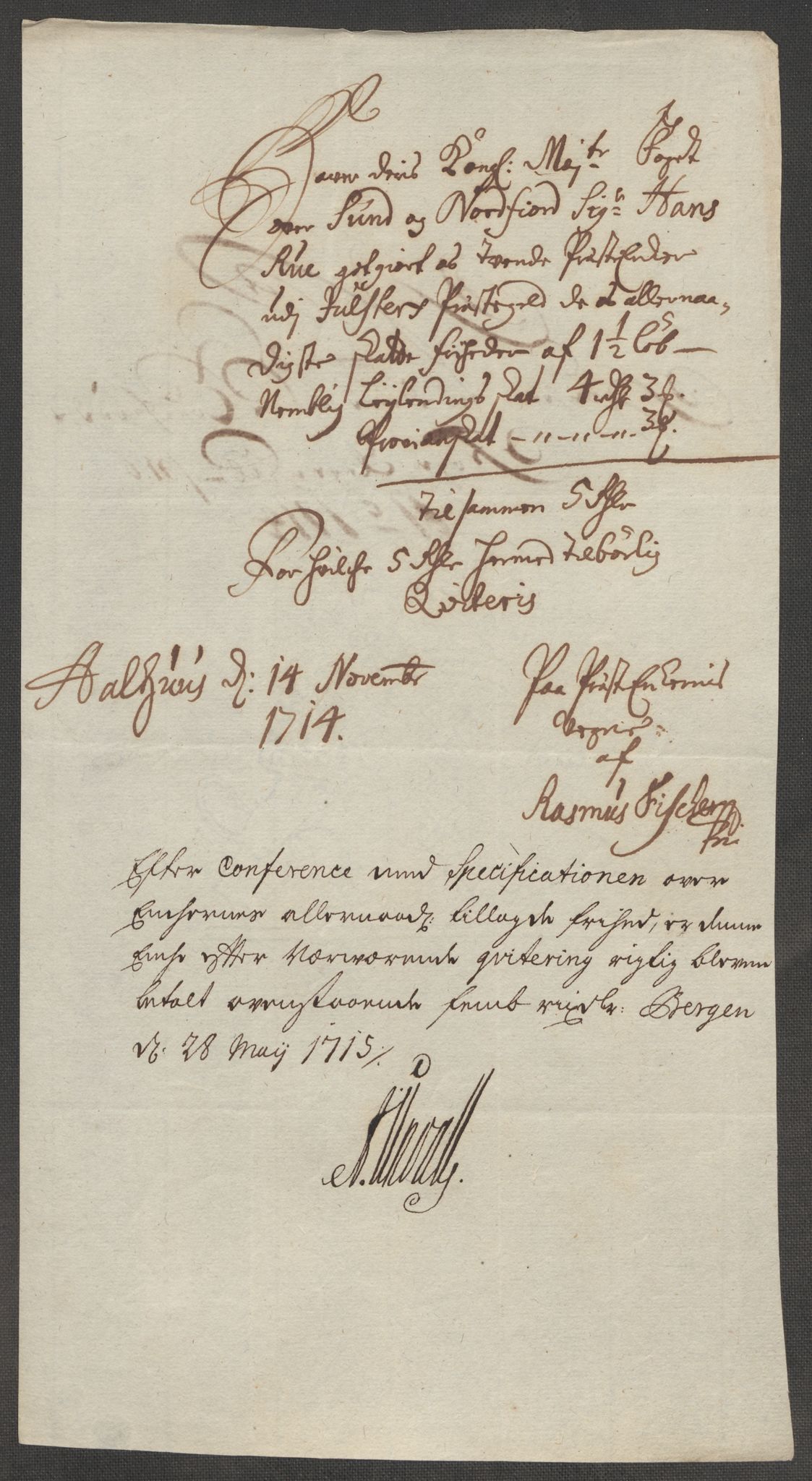 Rentekammeret inntil 1814, Reviderte regnskaper, Fogderegnskap, AV/RA-EA-4092/R53/L3438: Fogderegnskap Sunn- og Nordfjord, 1714, p. 335