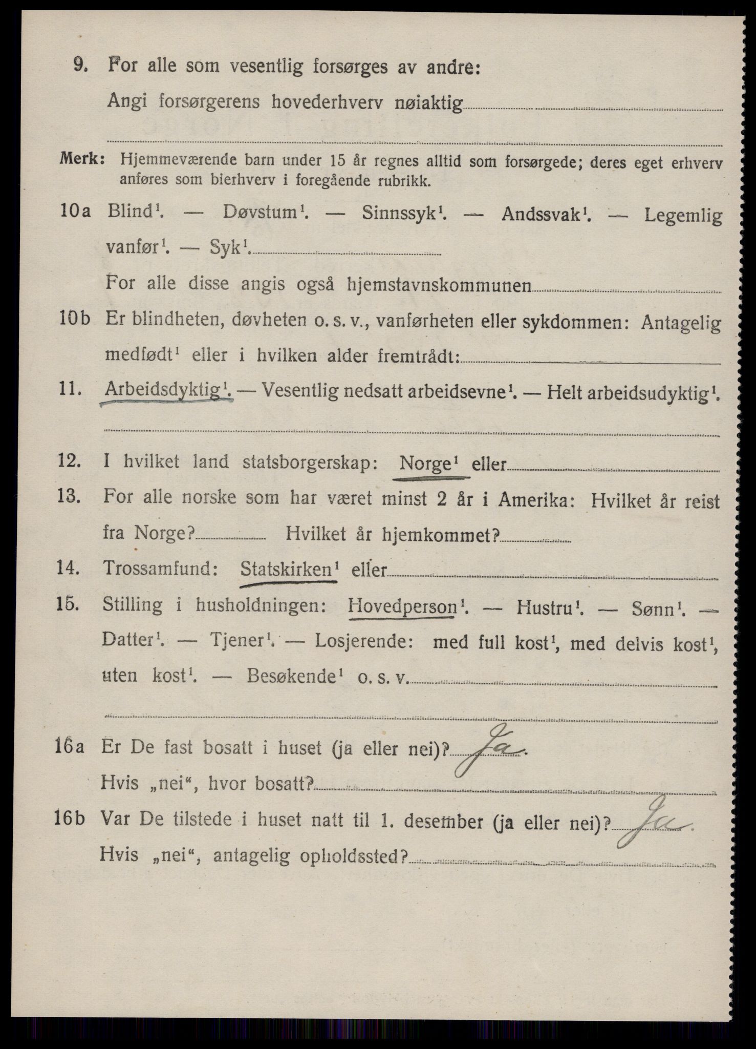 SAT, 1920 census for Borgund, 1920, p. 7591