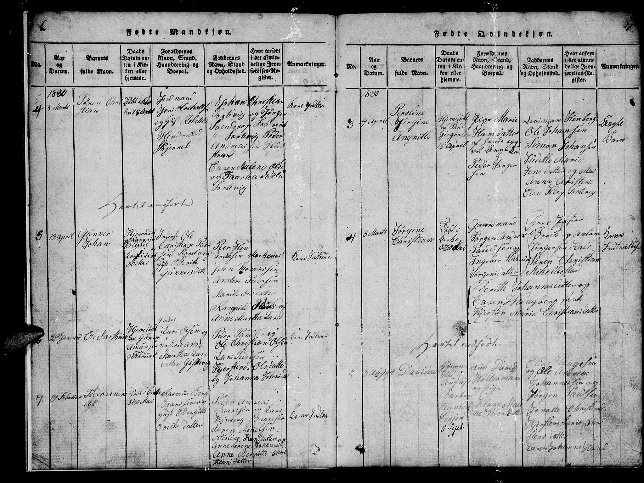 Tranøy sokneprestkontor, SATØ/S-1313/I/Ia/Iab/L0009klokker: Parish register (copy) no. 9, 1829-1834, p. 6-7