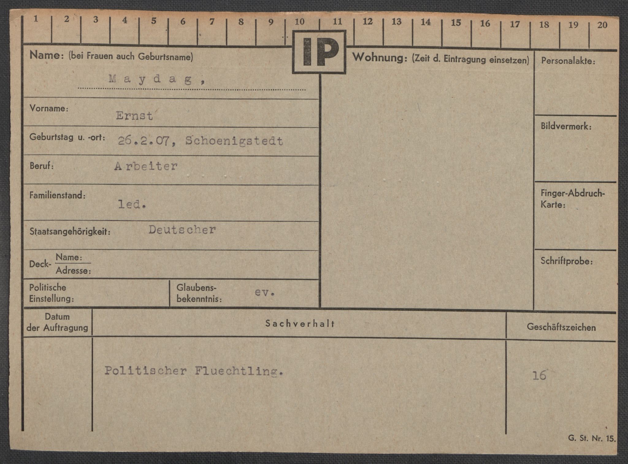 Befehlshaber der Sicherheitspolizei und des SD, AV/RA-RAFA-5969/E/Ea/Eaa/L0007: Register over norske fanger i Møllergata 19: Lundb-N, 1940-1945, p. 482