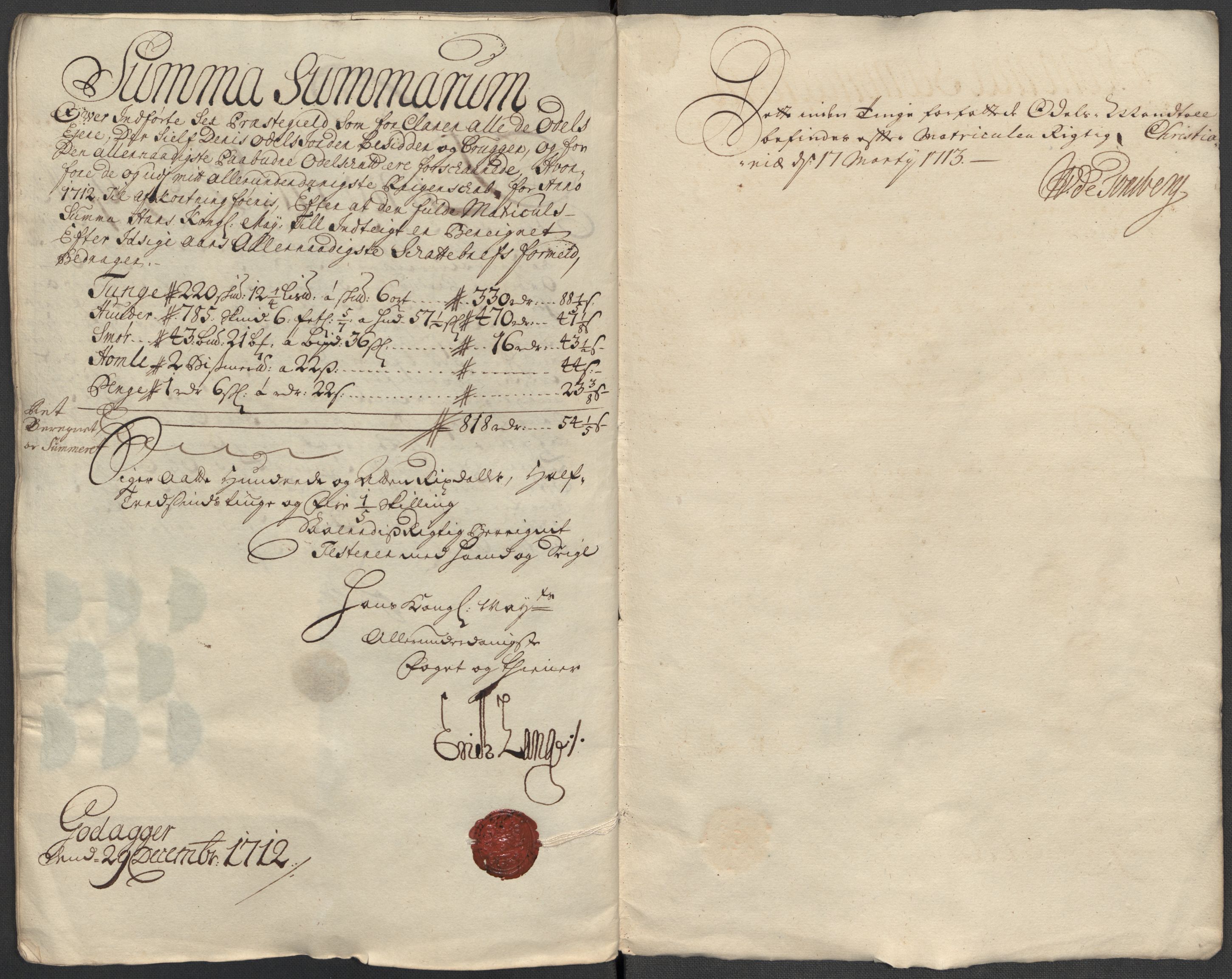 Rentekammeret inntil 1814, Reviderte regnskaper, Fogderegnskap, AV/RA-EA-4092/R16/L1049: Fogderegnskap Hedmark, 1712, p. 329