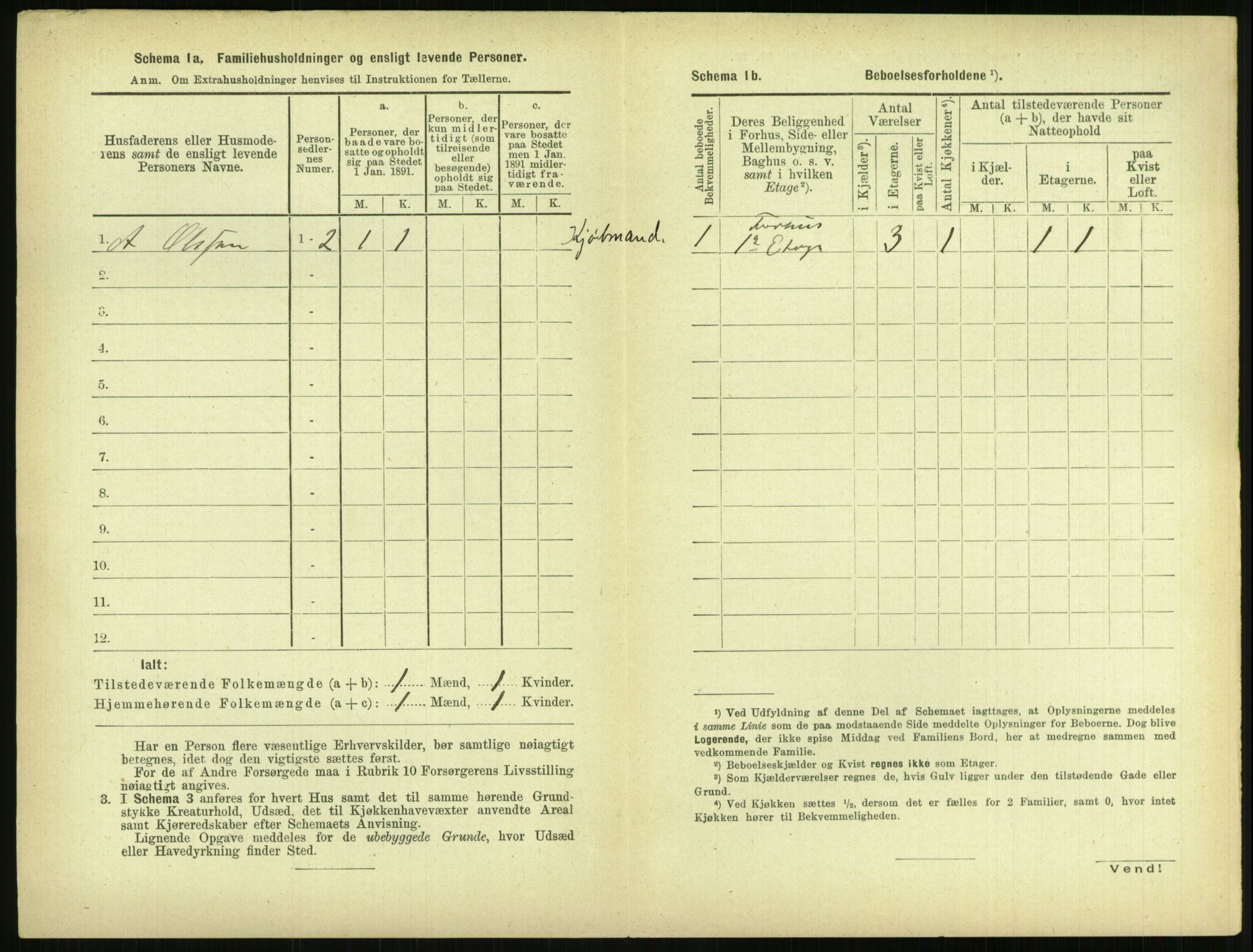 RA, 1891 census for 0806 Skien, 1891, p. 537