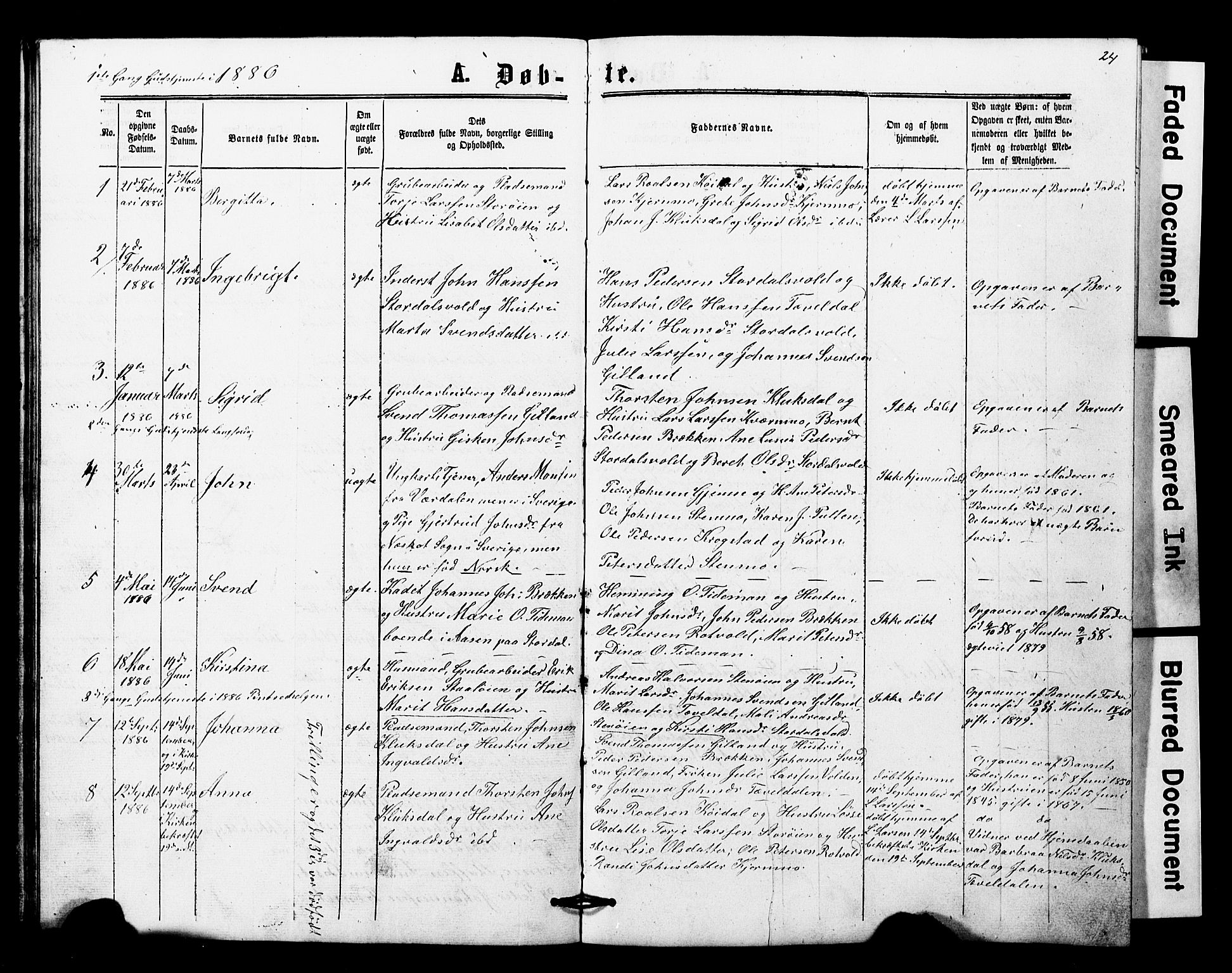 Ministerialprotokoller, klokkerbøker og fødselsregistre - Nord-Trøndelag, SAT/A-1458/707/L0052: Parish register (copy) no. 707C01, 1864-1897, p. 24