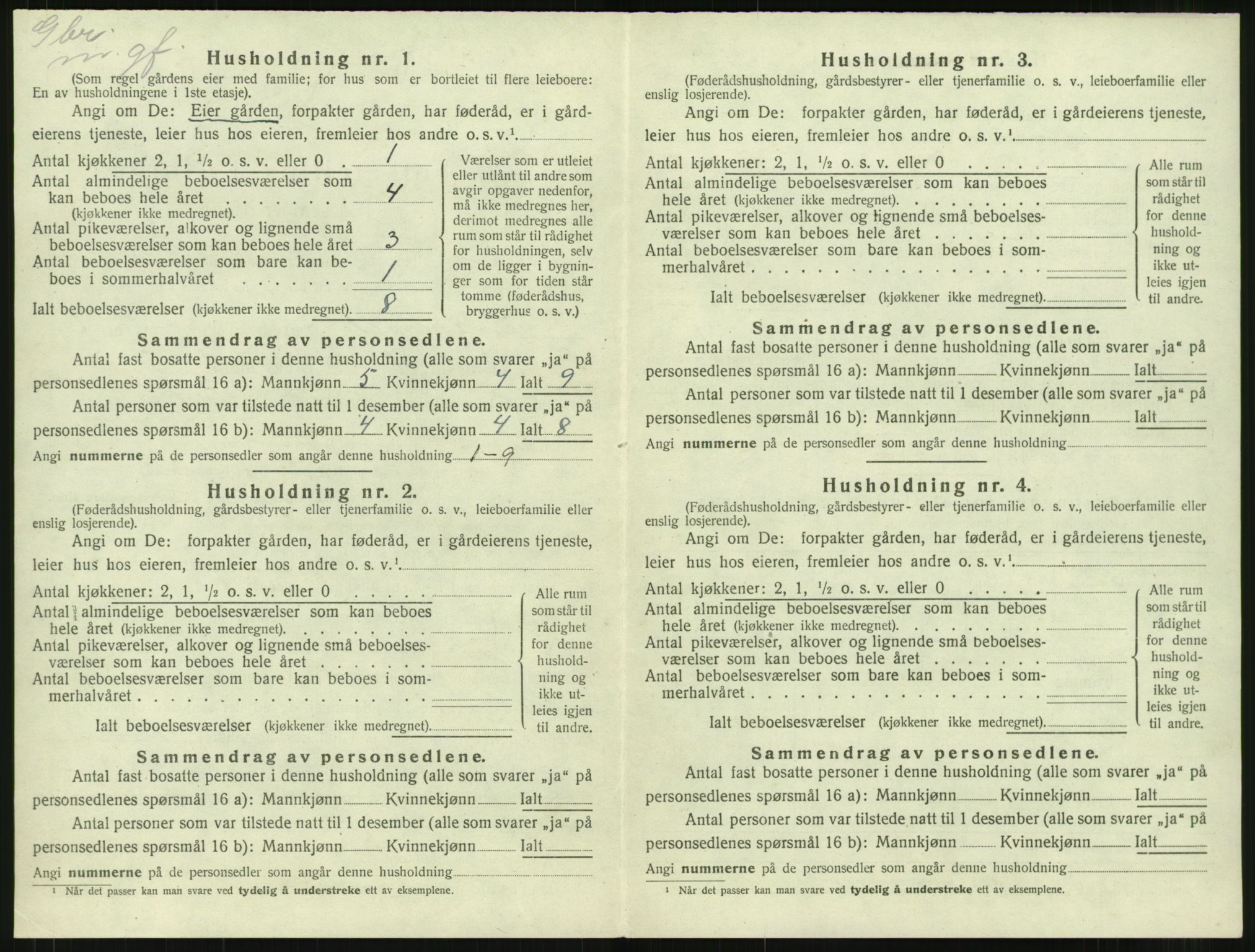 SAT, 1920 census for Stangvik, 1920, p. 569