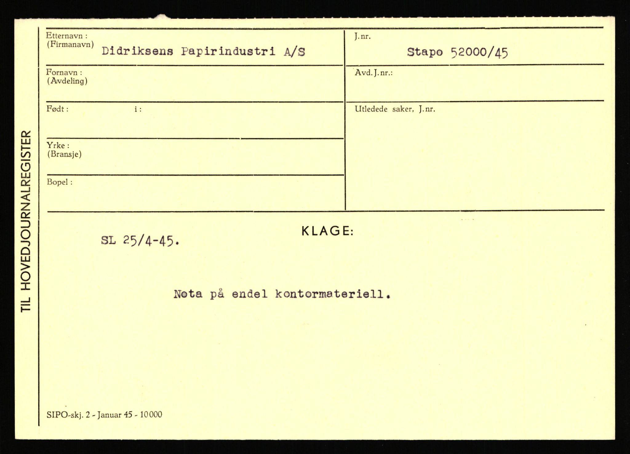 Statspolitiet - Hovedkontoret / Osloavdelingen, AV/RA-S-1329/C/Ca/L0003: Brechan - Eichinger	, 1943-1945, p. 3927