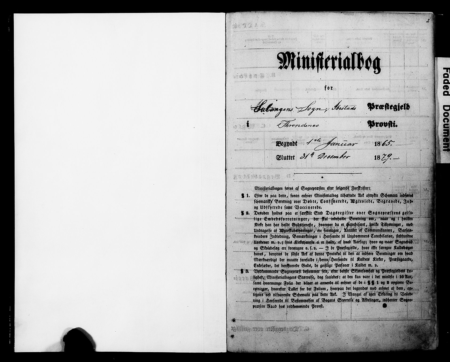Ibestad sokneprestembete, SATØ/S-0077/H/Ha/Haa/L0013kirke: Parish register (official) no. 13, 1865-1879, p. 2