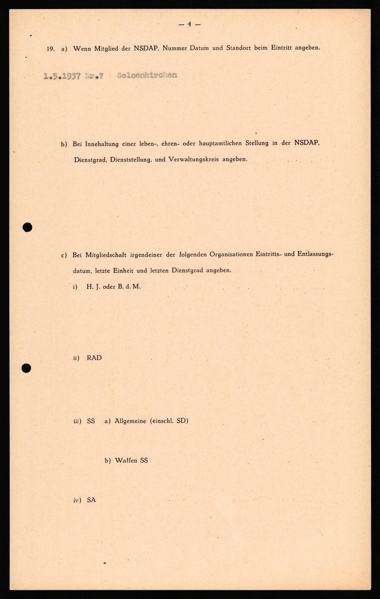 Forsvaret, Forsvarets overkommando II, RA/RAFA-3915/D/Db/L0029: CI Questionaires. Tyske okkupasjonsstyrker i Norge. Tyskere., 1945-1946, p. 206