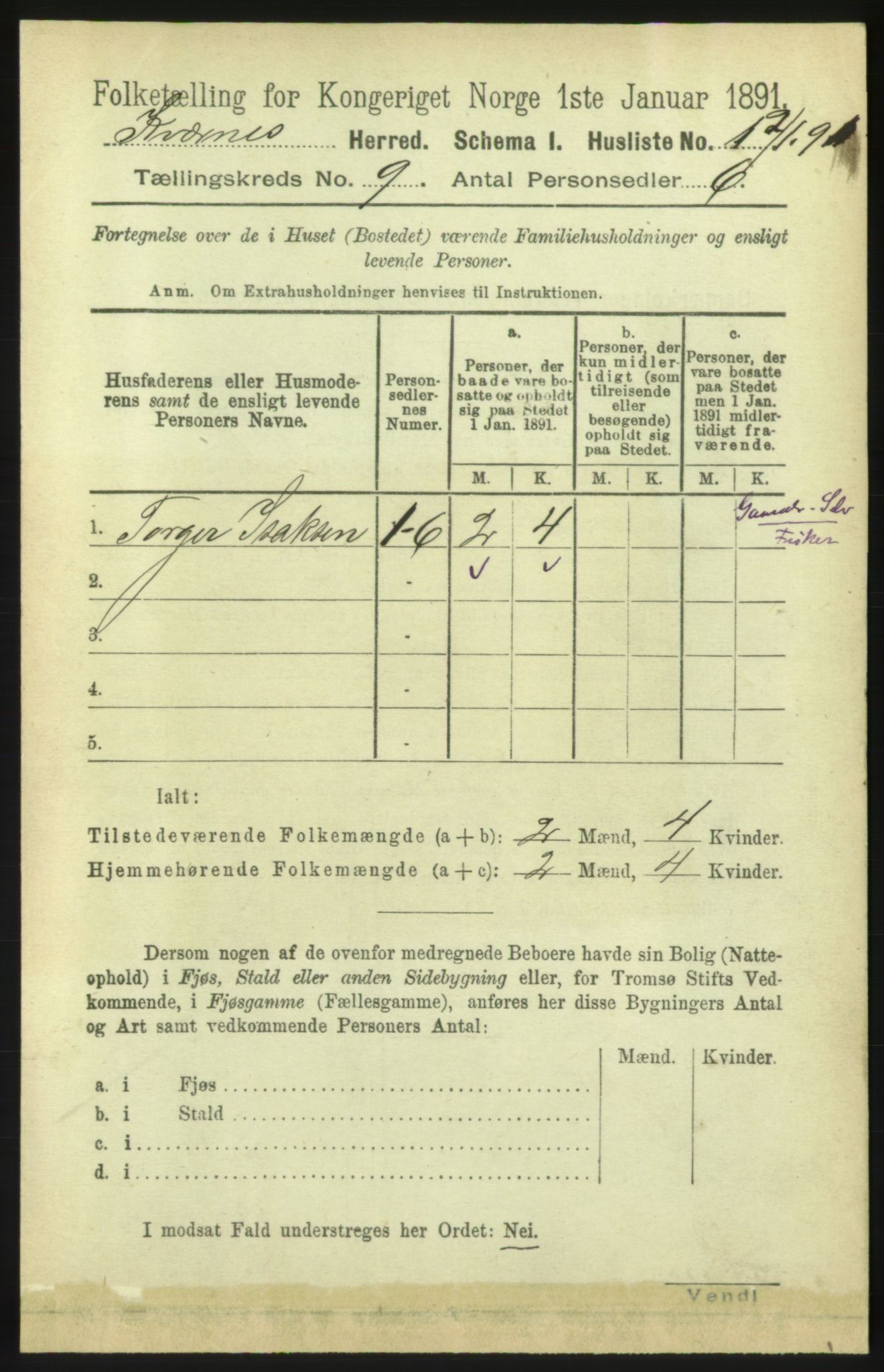 RA, 1891 census for 1553 Kvernes, 1891, p. 3885