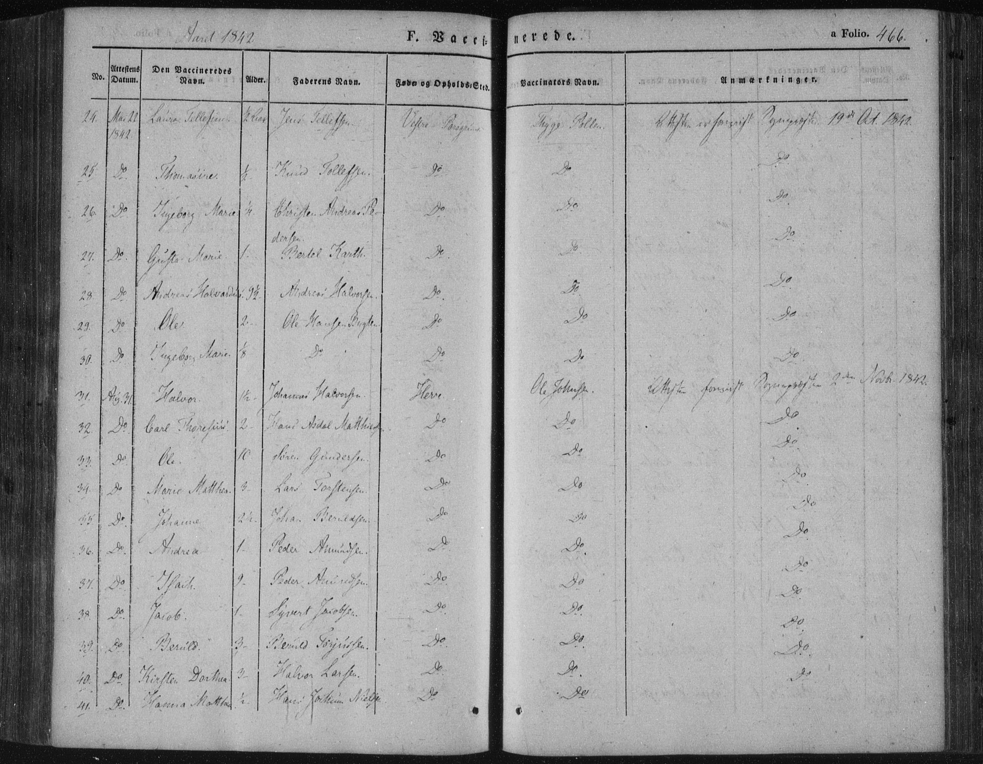 Porsgrunn kirkebøker , SAKO/A-104/F/Fa/L0006: Parish register (official) no. 6, 1841-1857, p. 466