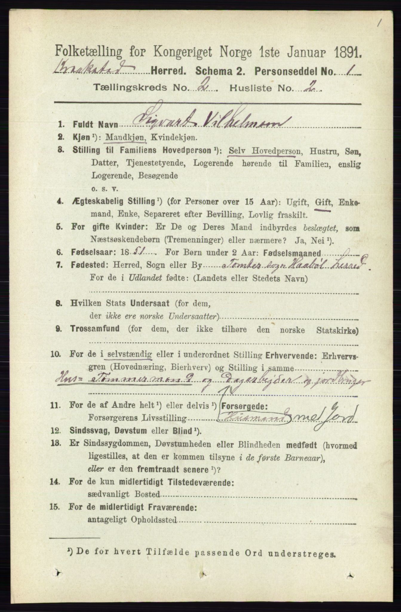 RA, 1891 census for 0212 Kråkstad, 1891, p. 750