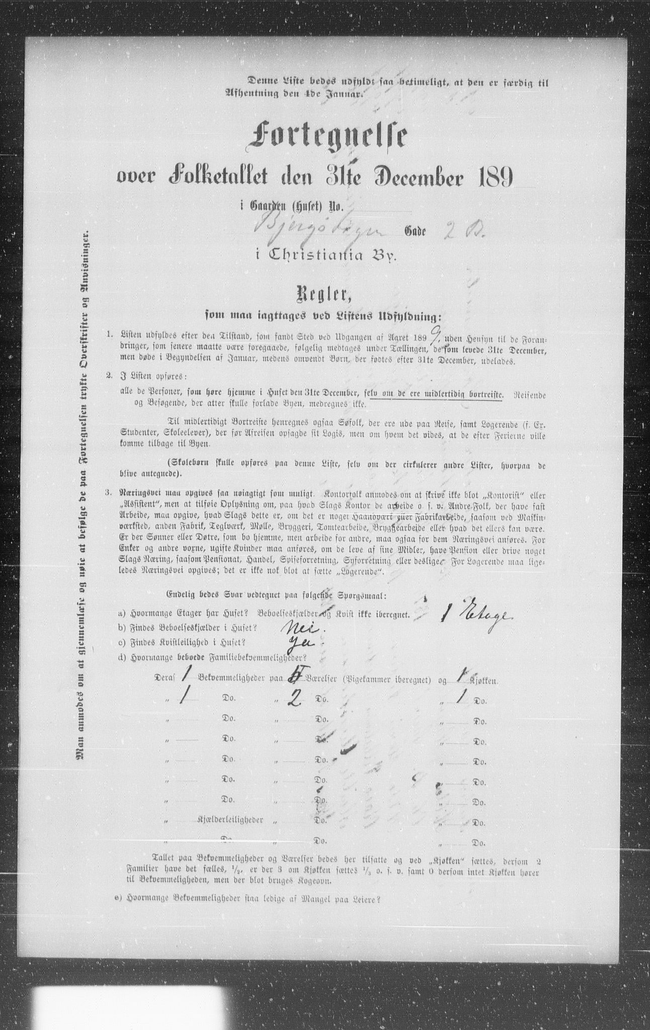 OBA, Municipal Census 1899 for Kristiania, 1899, p. 632