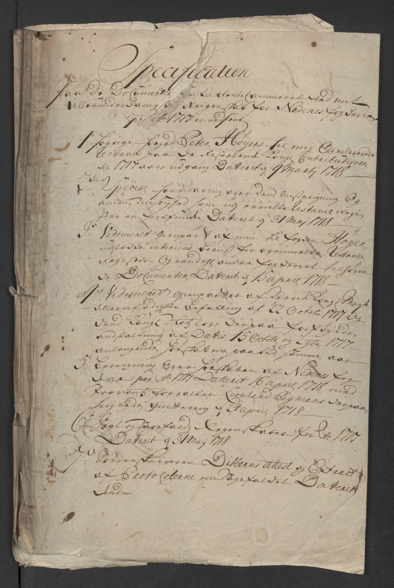 Rentekammeret inntil 1814, Reviderte regnskaper, Fogderegnskap, AV/RA-EA-4092/R39/L2326: Fogderegnskap Nedenes, 1717, p. 331