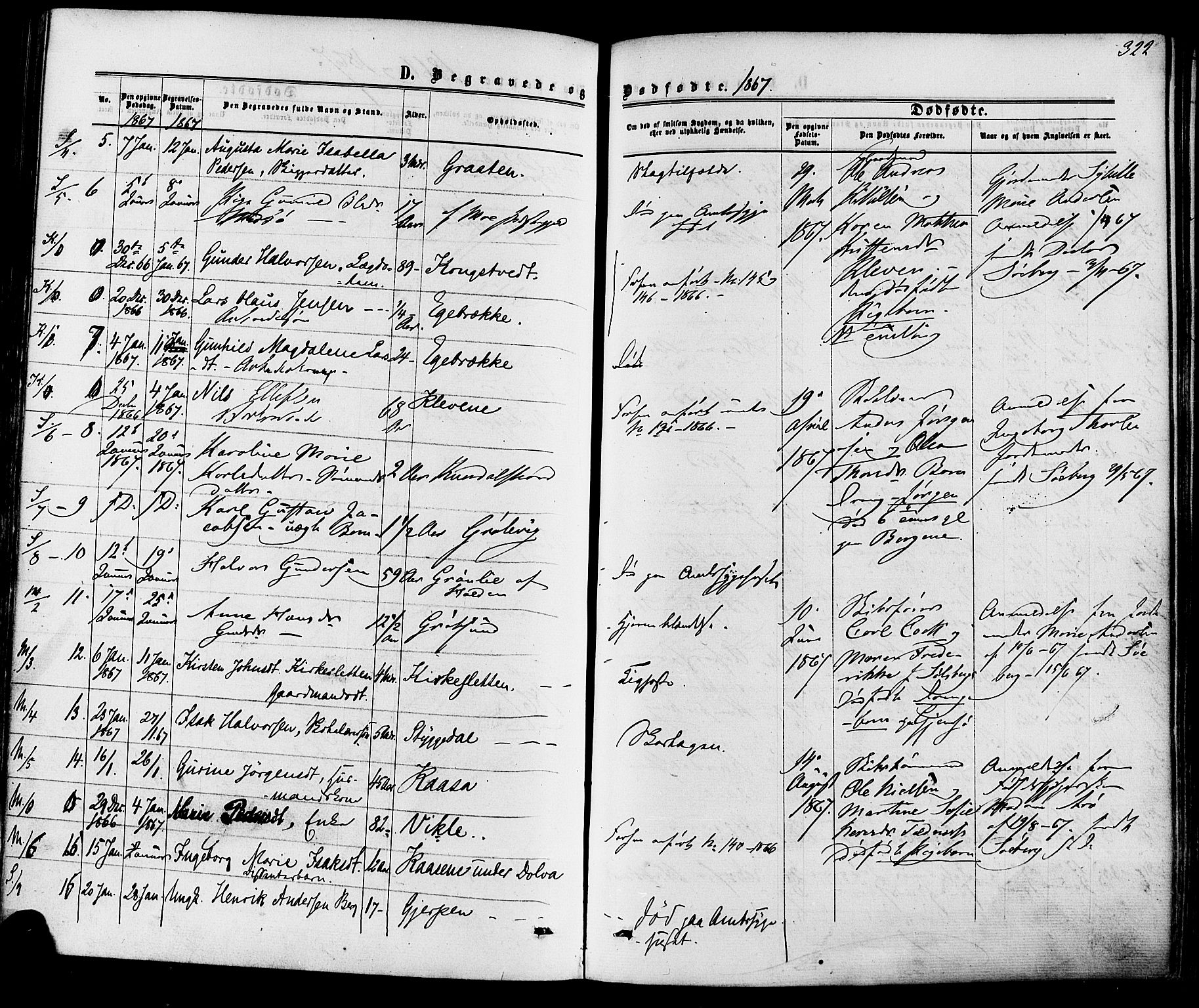 Solum kirkebøker, SAKO/A-306/F/Fa/L0008: Parish register (official) no. I 8, 1865-1876, p. 322