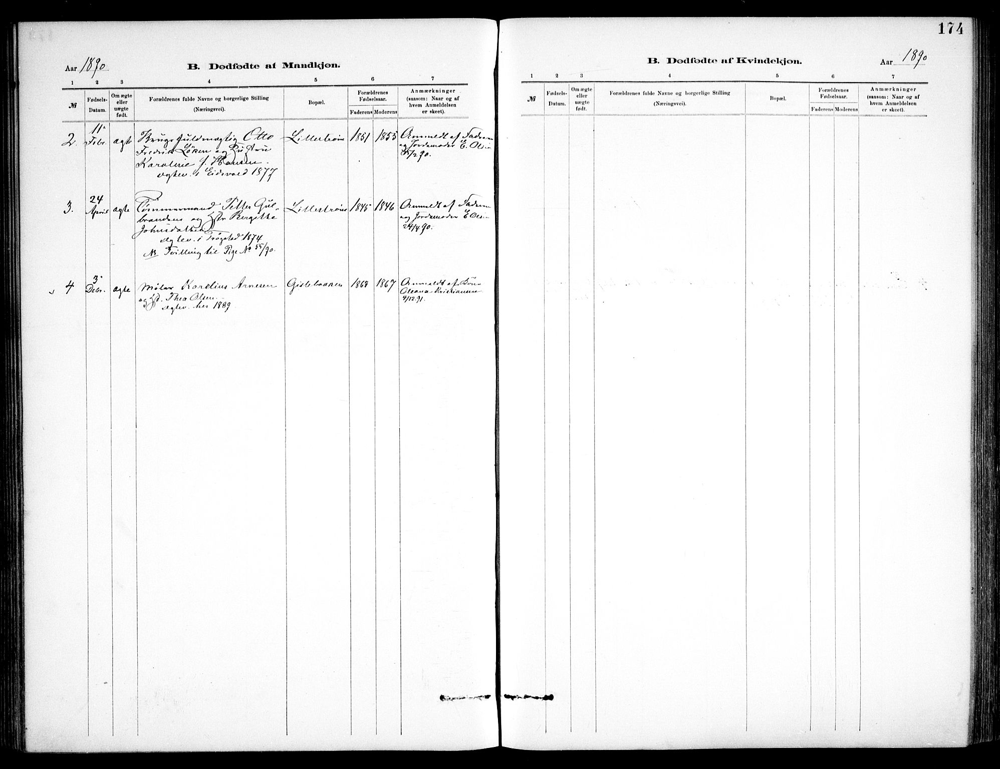 Skedsmo prestekontor Kirkebøker, SAO/A-10033a/F/Fa/L0013: Parish register (official) no. I 13, 1883-1891, p. 174