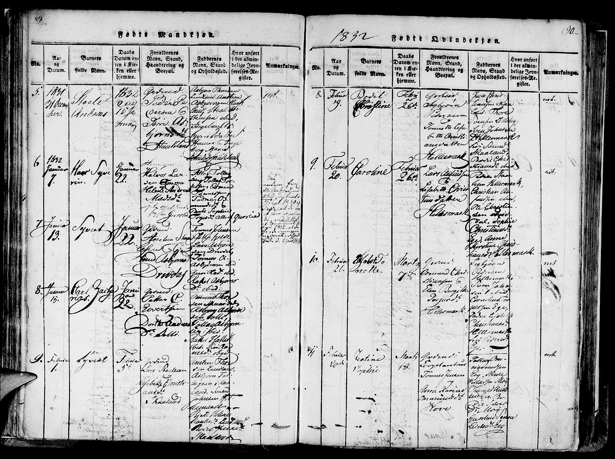 Lund sokneprestkontor, AV/SAST-A-101809/S06/L0005: Parish register (official) no. A 5, 1815-1833, p. 90